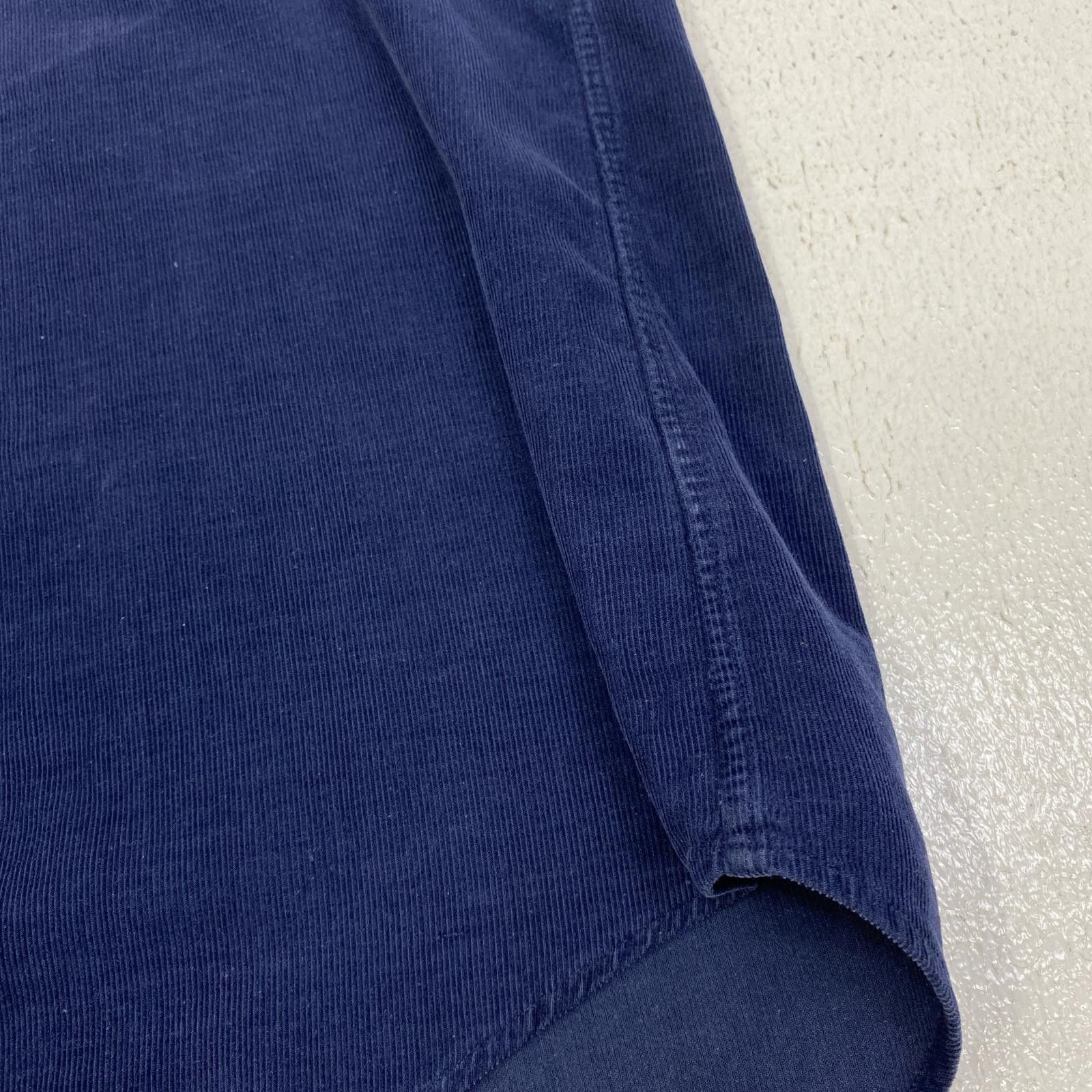 Comme des Garcons Homme Shirt Corduroy zip long sleeve plain pocket zip Navy Size US XL / EU 56 / 4 - 5 Thumbnail