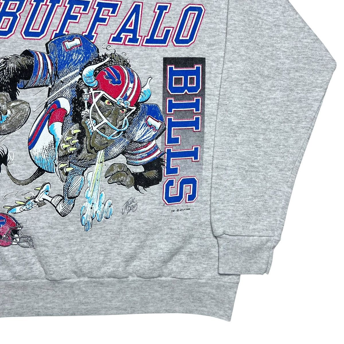 NFL Vtg 1988 NFL Buffalo Bills Jack Davis Spell Out Sweatshirt Size US M / EU 48-50 / 2 - 15 Thumbnail