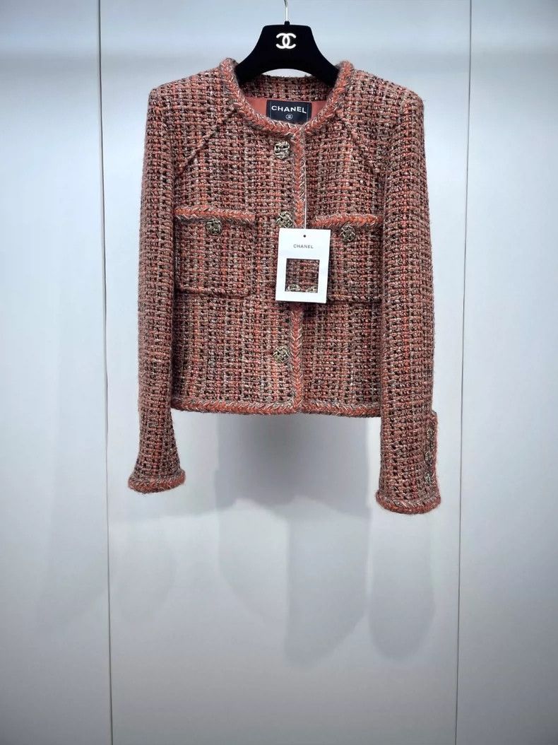 Chanel Chanel Misty Forest Series Maple Leaf Red Jacket 2504-Nexta Size XS / US 0-2 / IT 36-38 - 1 Thumbnail