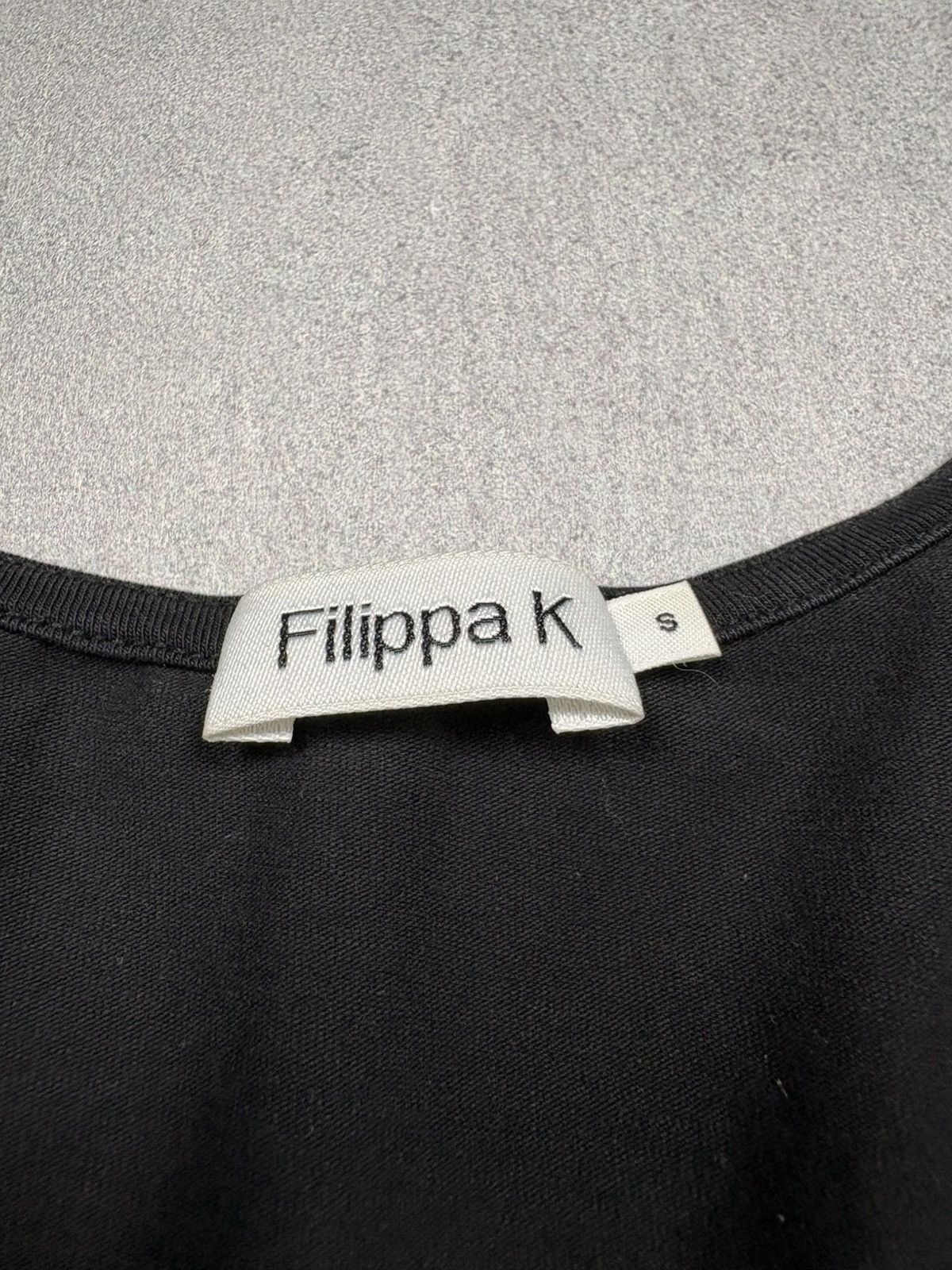 Filippa K Filippa K Black Scoop Neck 3/4 Sleeve Minimalist Top S Size S / US 4 / IT 40 - 6 Thumbnail