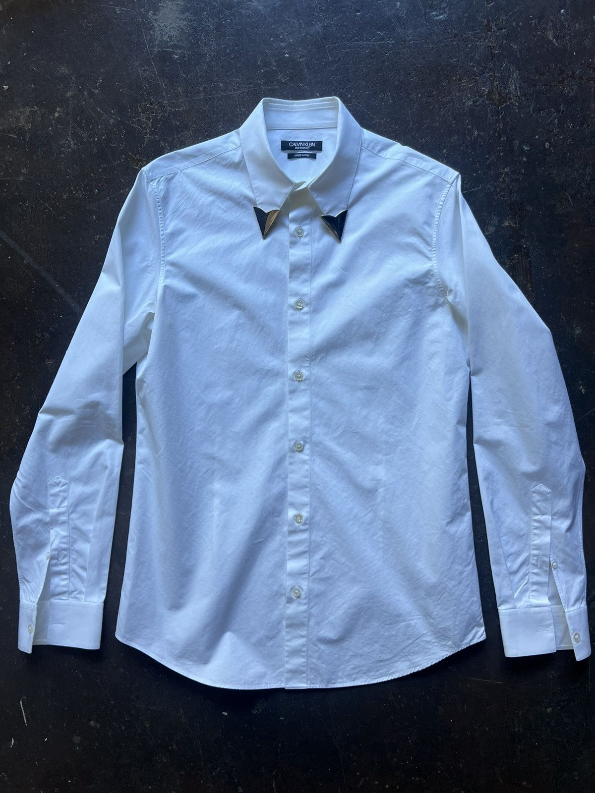 Calvin Klein 205W39NYC Arrow Lapel Collar Shirt Size US M / EU 48-50 / 2 - 7 Thumbnail