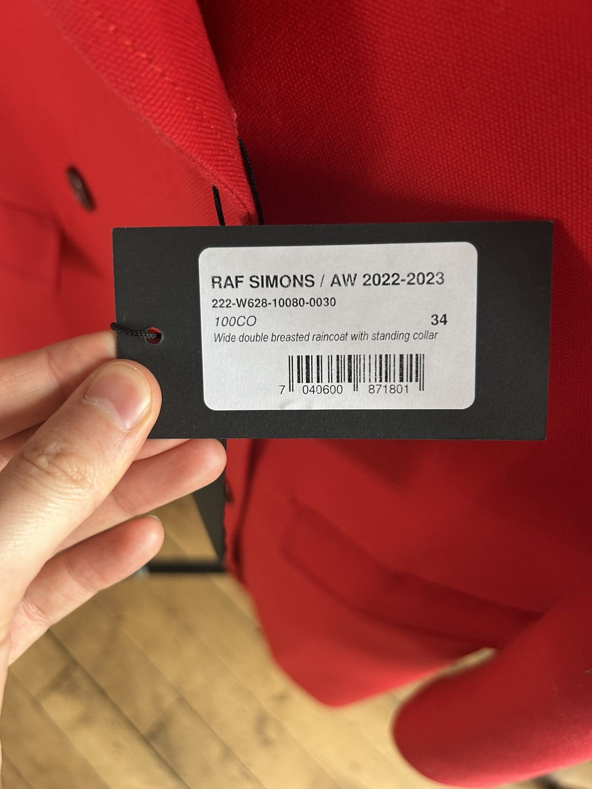 Raf Simons Raf Simons AW22/23 wide double breasted raincoat Size US S / EU 44-46 / 1 - 8 Thumbnail