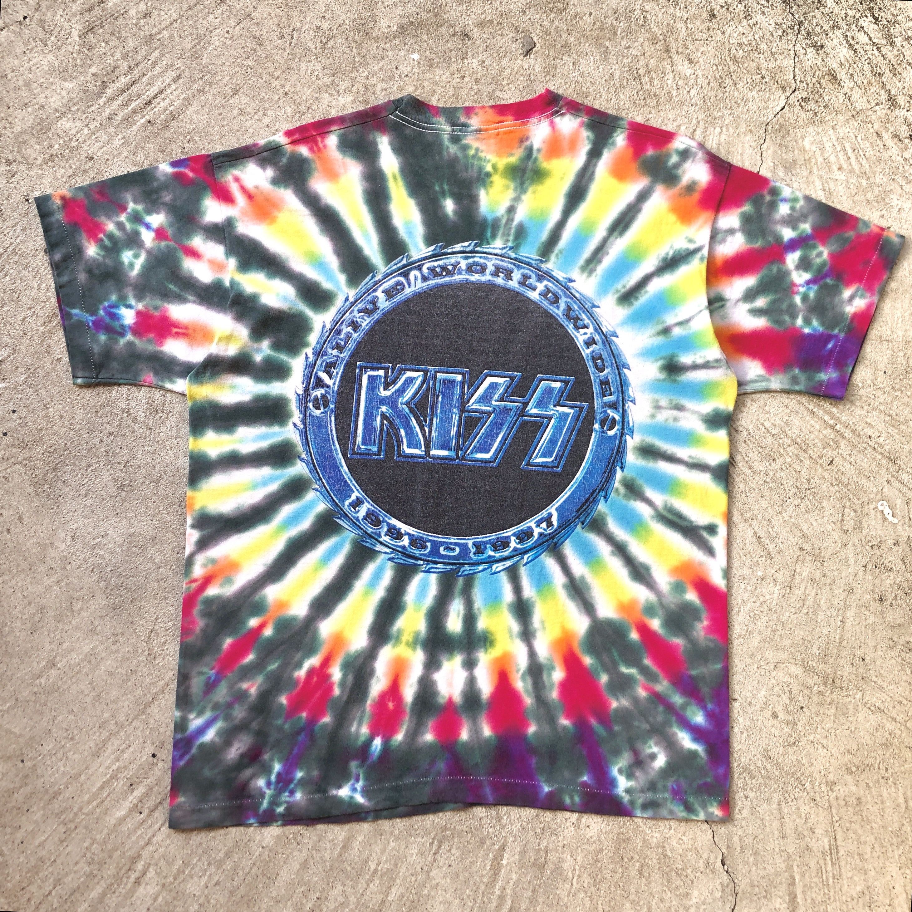 Band Tees Vintage 90s KISS Tie dye T-shirt XL Size US XL / EU 56 / 4 - 2 Thumbnail