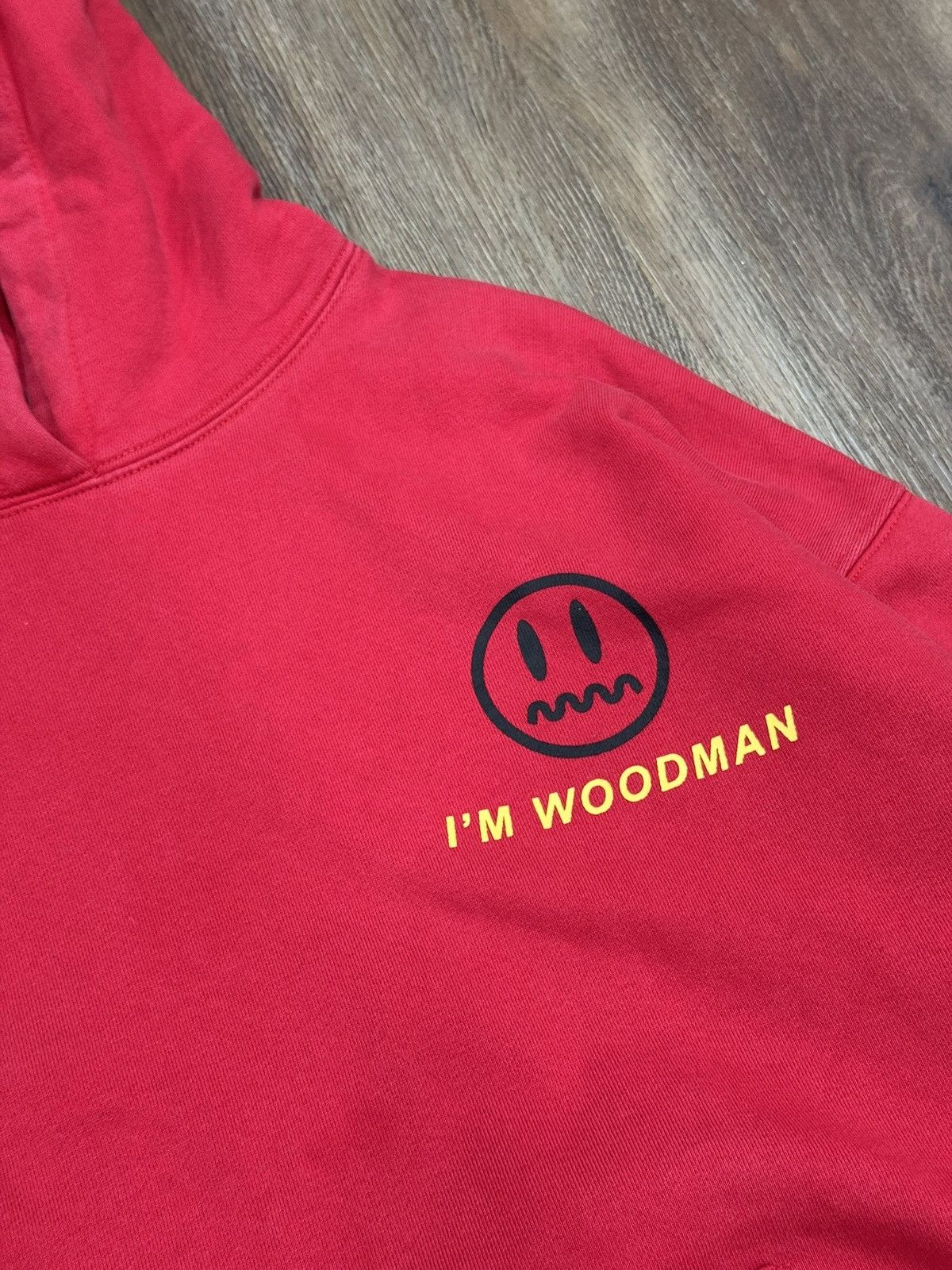 Japanese Brand BEASTER Red Graphic Hoodie “Are You Serious?” I’m Woodman Size US S / EU 44-46 / 1 - 8 Thumbnail