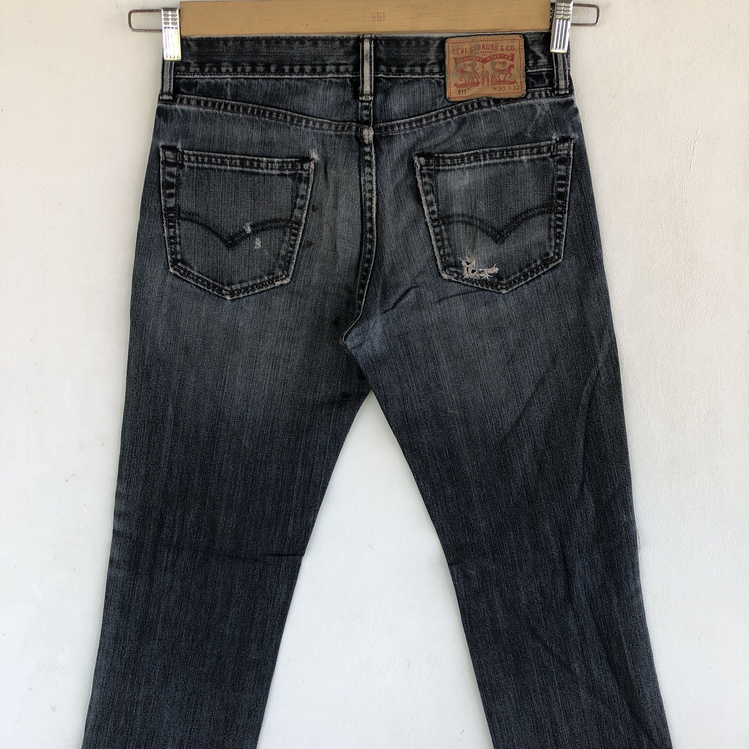 Levi's Vintage Distressed Levis 511 Jeans Levi's Faded Skinny Denim Size 28" / US 6 / IT 42 - 4 Thumbnail