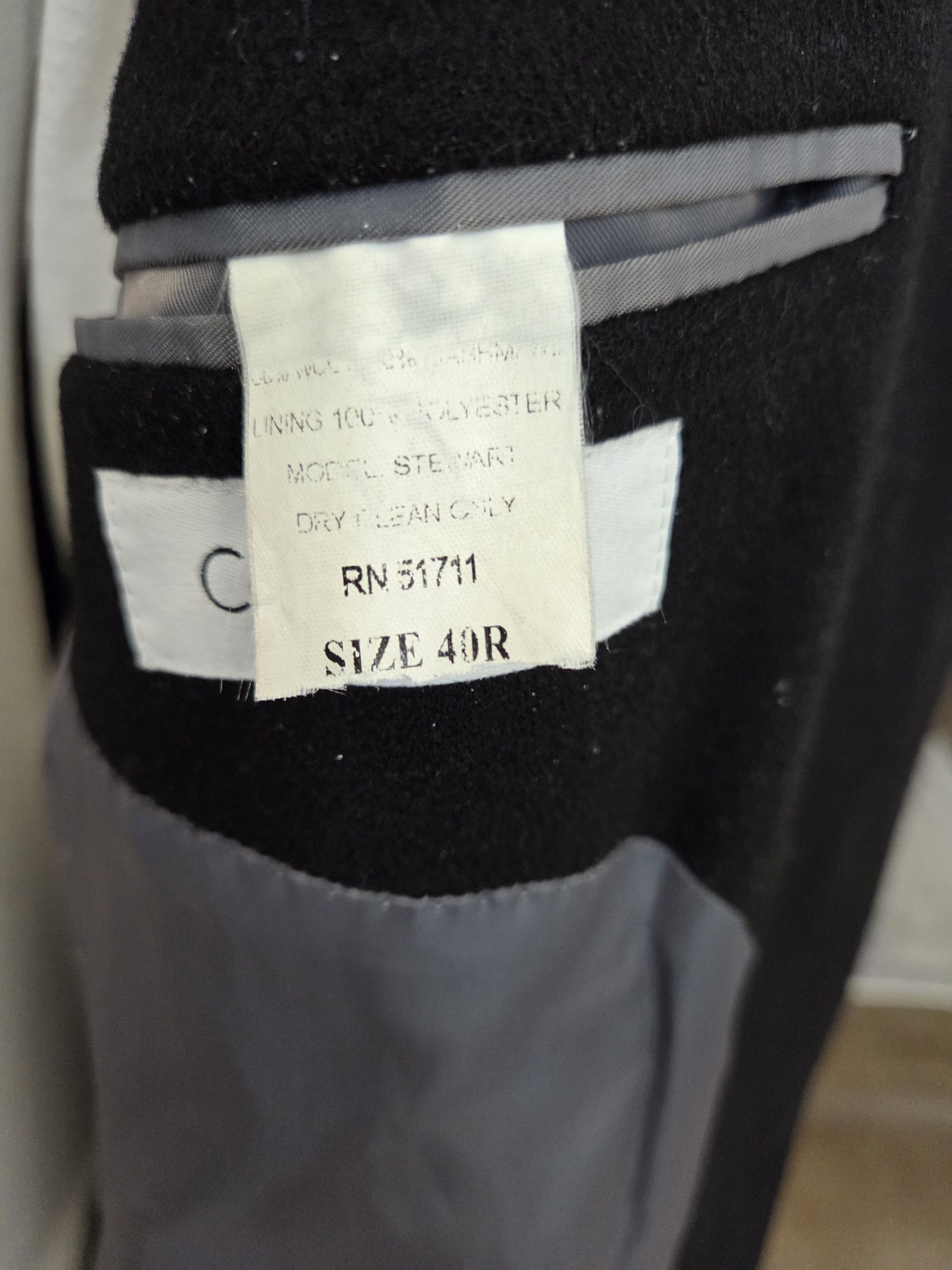 Calvin Klein Calvin Klein "Stewart" Men's Wool & Cashmere Blend Overcoat Size US M / EU 48-50 / 2 - 8 Thumbnail