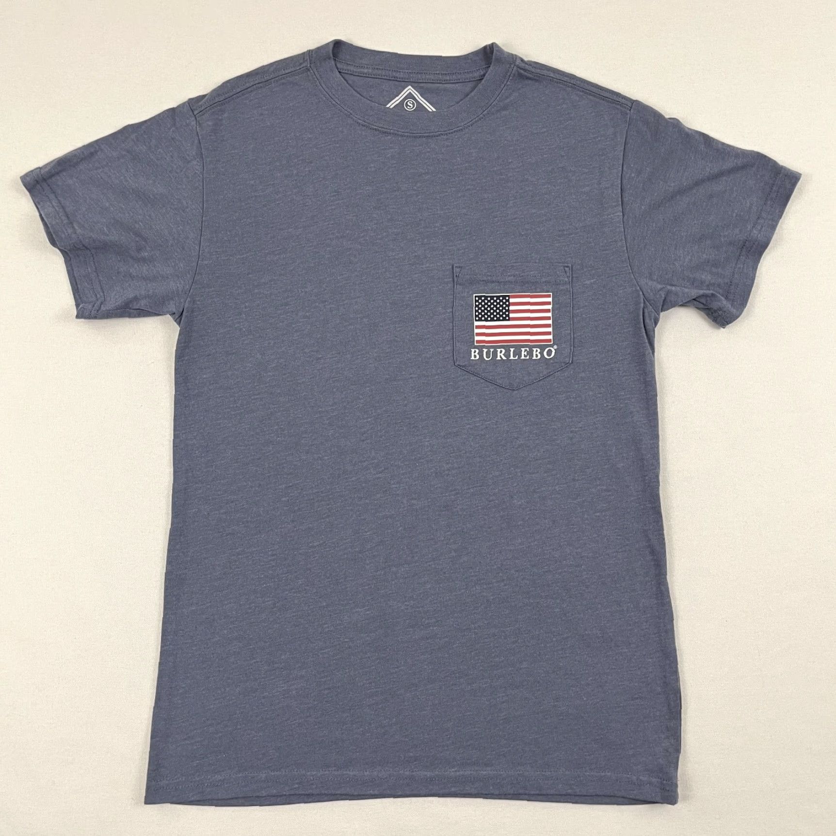 Vintage VINTAGE Burlebo Shirt Mens Small Blue Party Like Dress Think Presidents Graphic USA Flag Size 36R - 3 Thumbnail