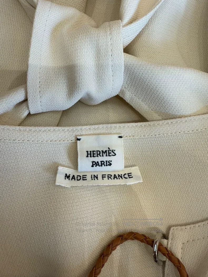Hermes Hermes Weaving rope tie silk blouse Size XS / US 0-2 / IT 36-38 - 4 Thumbnail