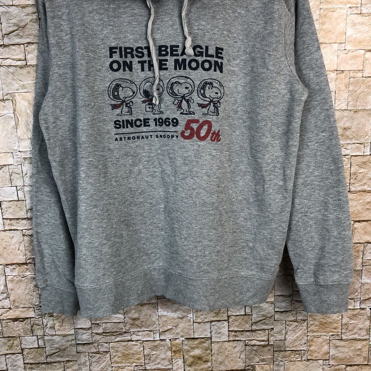 Peanuts 50th Peanuts Grey Hoodie sweatshirt #A670 Size US M / EU 48-50 / 2 - 3 Thumbnail