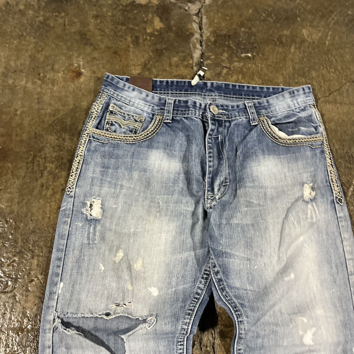 Affliction × Southpole × Vintage Crazy Vintage Y2K Affliction Style Jeans Grunge Skater Goth Size US 38 / EU 54 - 11 Thumbnail
