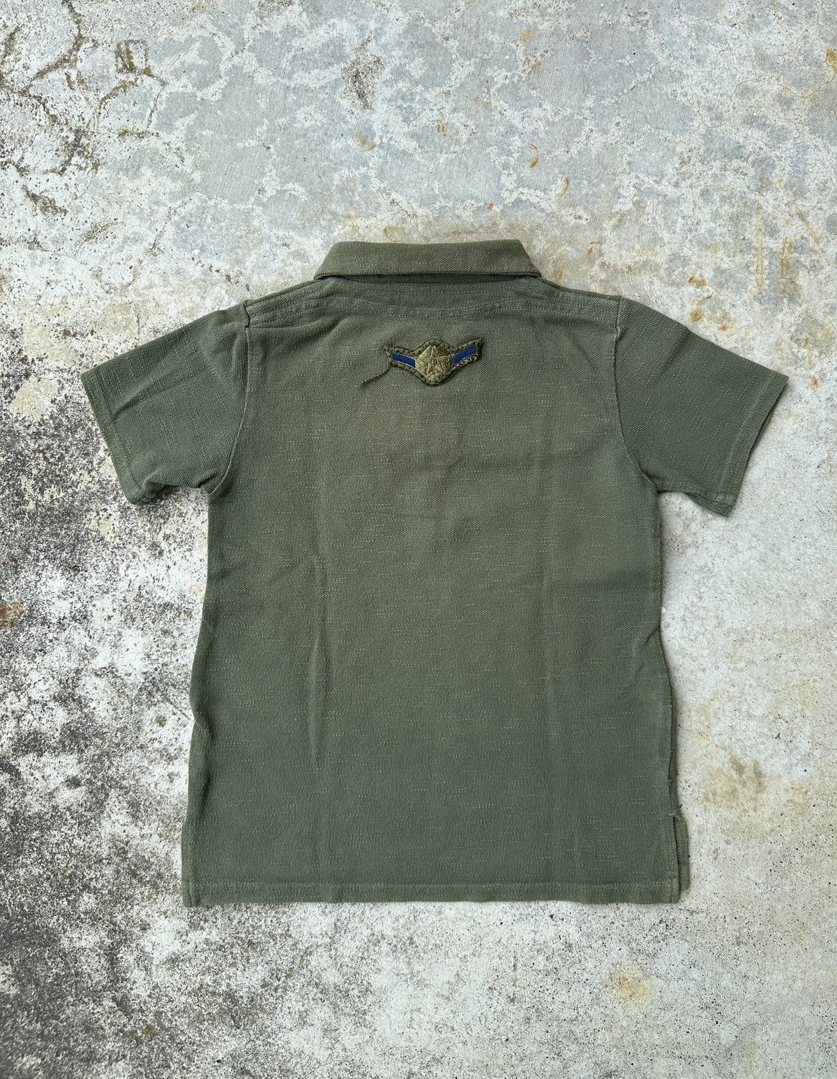 Kapital Kid Size Eagle Bird Embroidery Americana Miltary Polo Tee Size US XXS / EU 40 - 2 Thumbnail