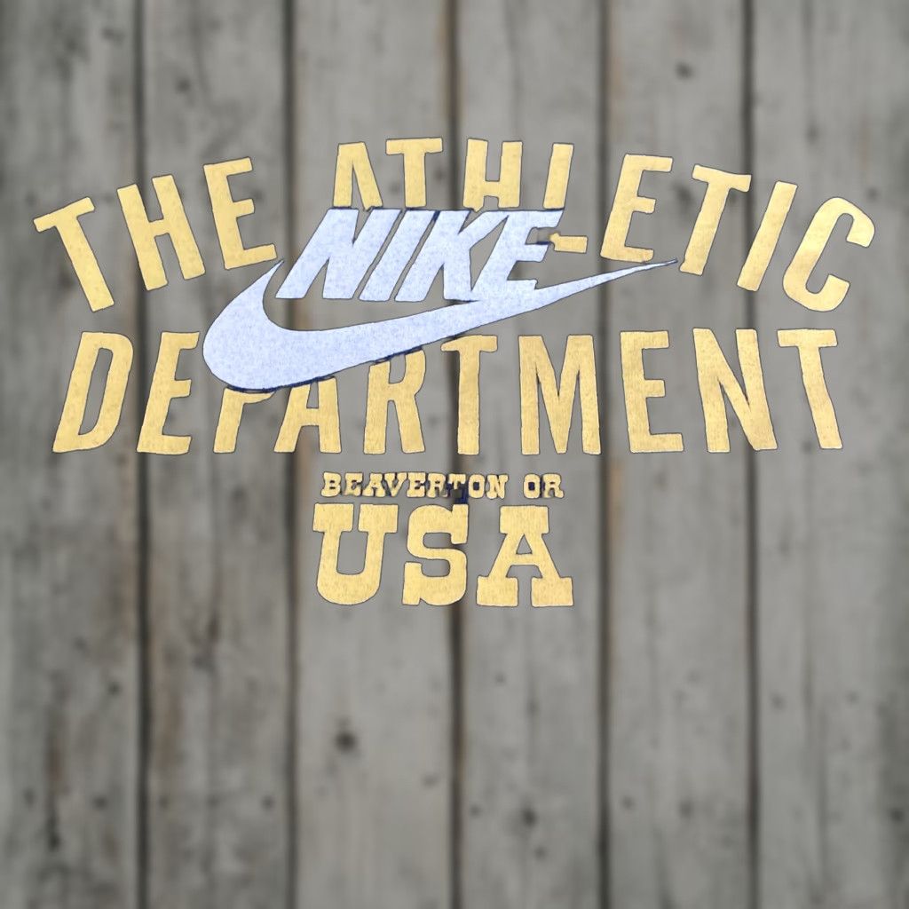 Nike VINTAGE Nike Athletic Department Beaverton USA Men’s XLarge Blue Gold T Shirt Size US L / EU 52-54 / 3 - 1 Thumbnail