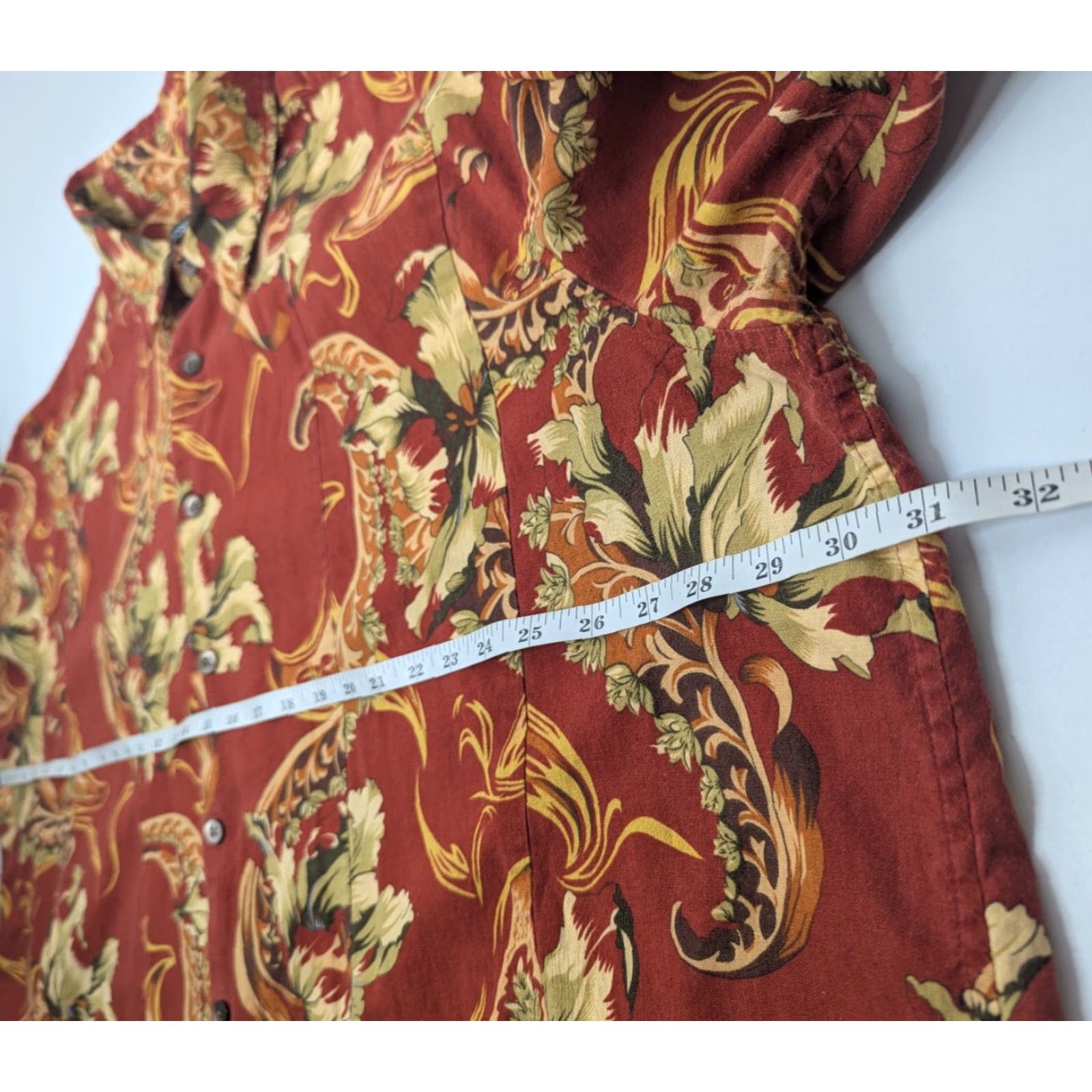 George George Foreman Hawaiian Red Floral Button Shirt Linen Cotton 3XB Big & Tall Men Short Sleeve Button-Up Mens Tropical Beach Size US XXL / EU 58 / 5 - 5 Thumbnail