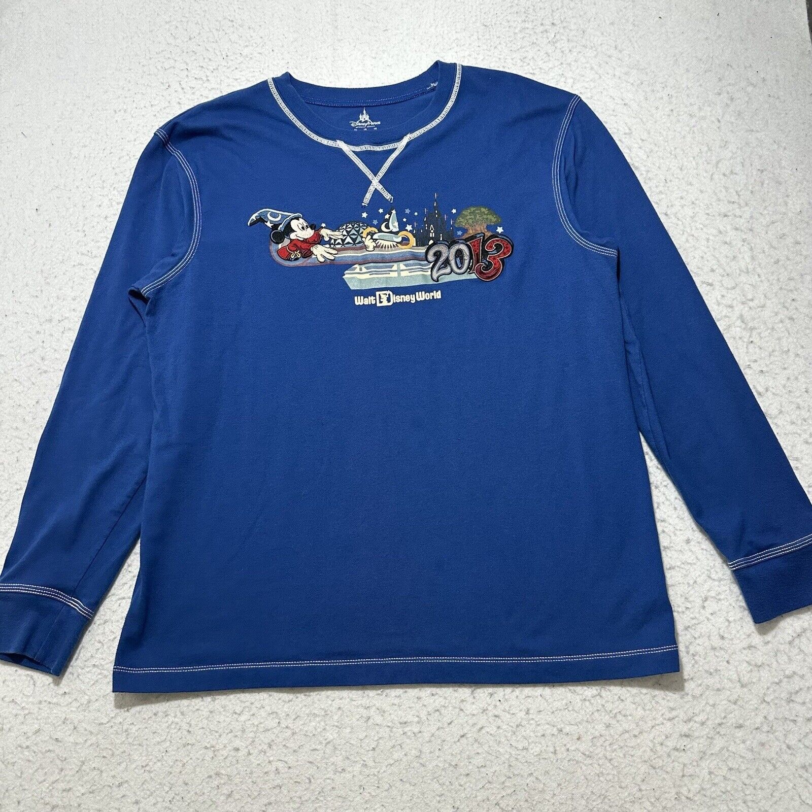 Disney Disney Large 2013 Embroidered Wizard Mickey Mouse T Shirt Size US L / EU 52-54 / 3 - 1 Thumbnail