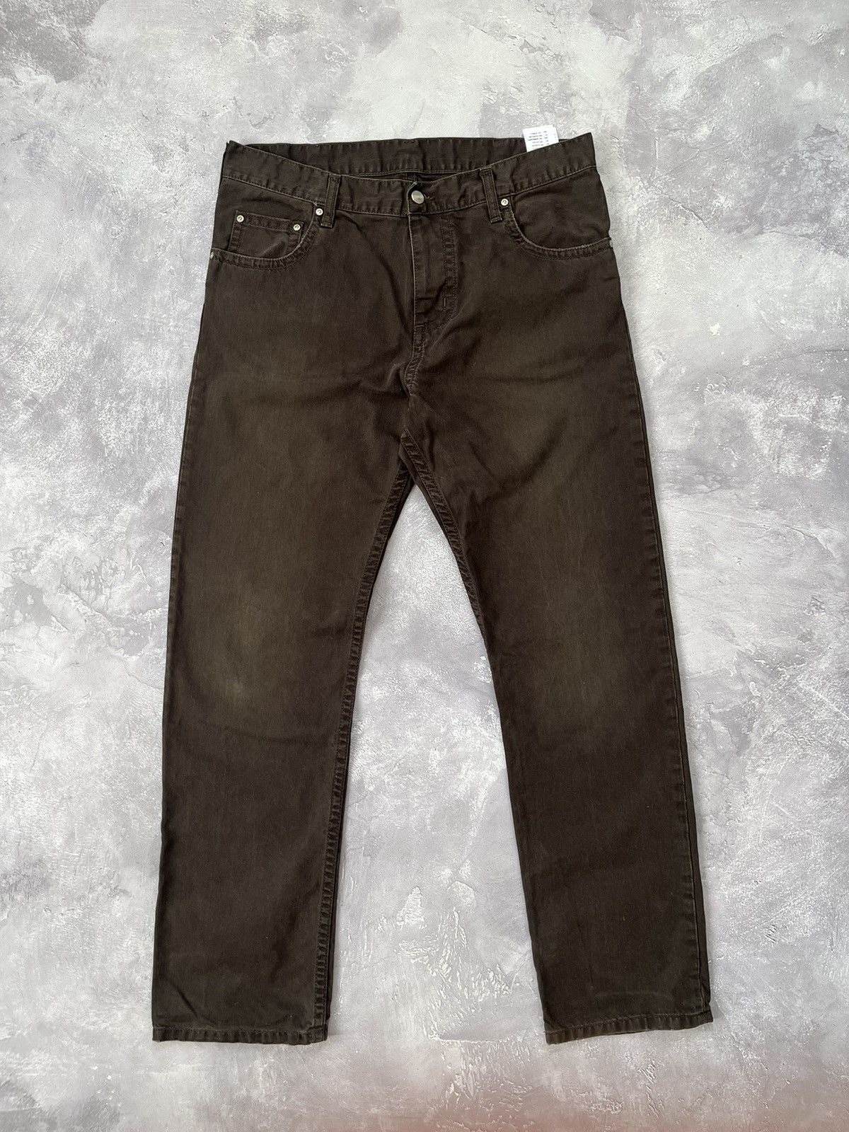 Carhartt Carhartt Slim Pant Denim leather logo Size 33/32 Size US 33 - 2 Thumbnail