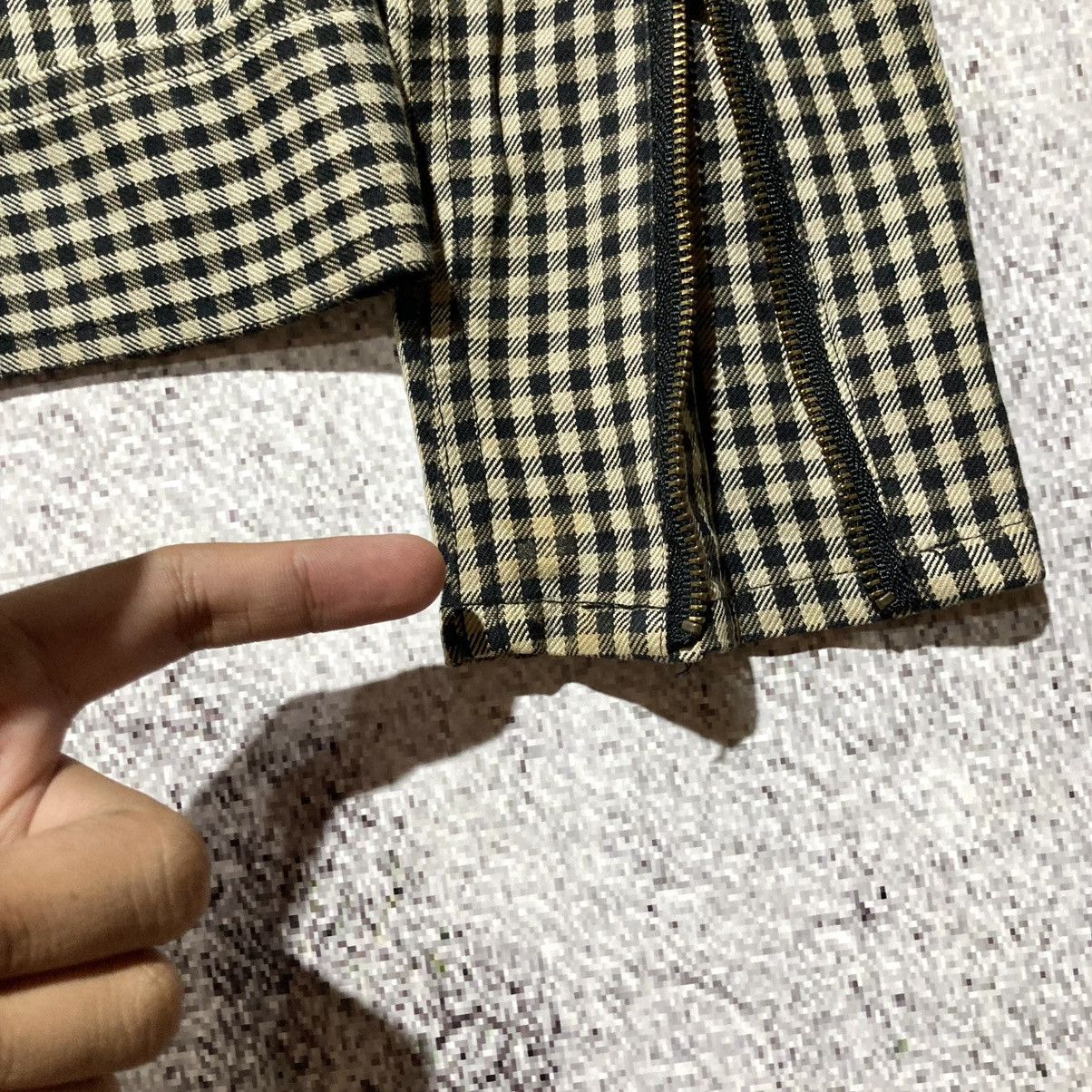 20471120 2000s Ehypenworld Gallery Asymastrical Bikers Jacket Plaid Size US XS / EU 42 / 0 - 19 Thumbnail
