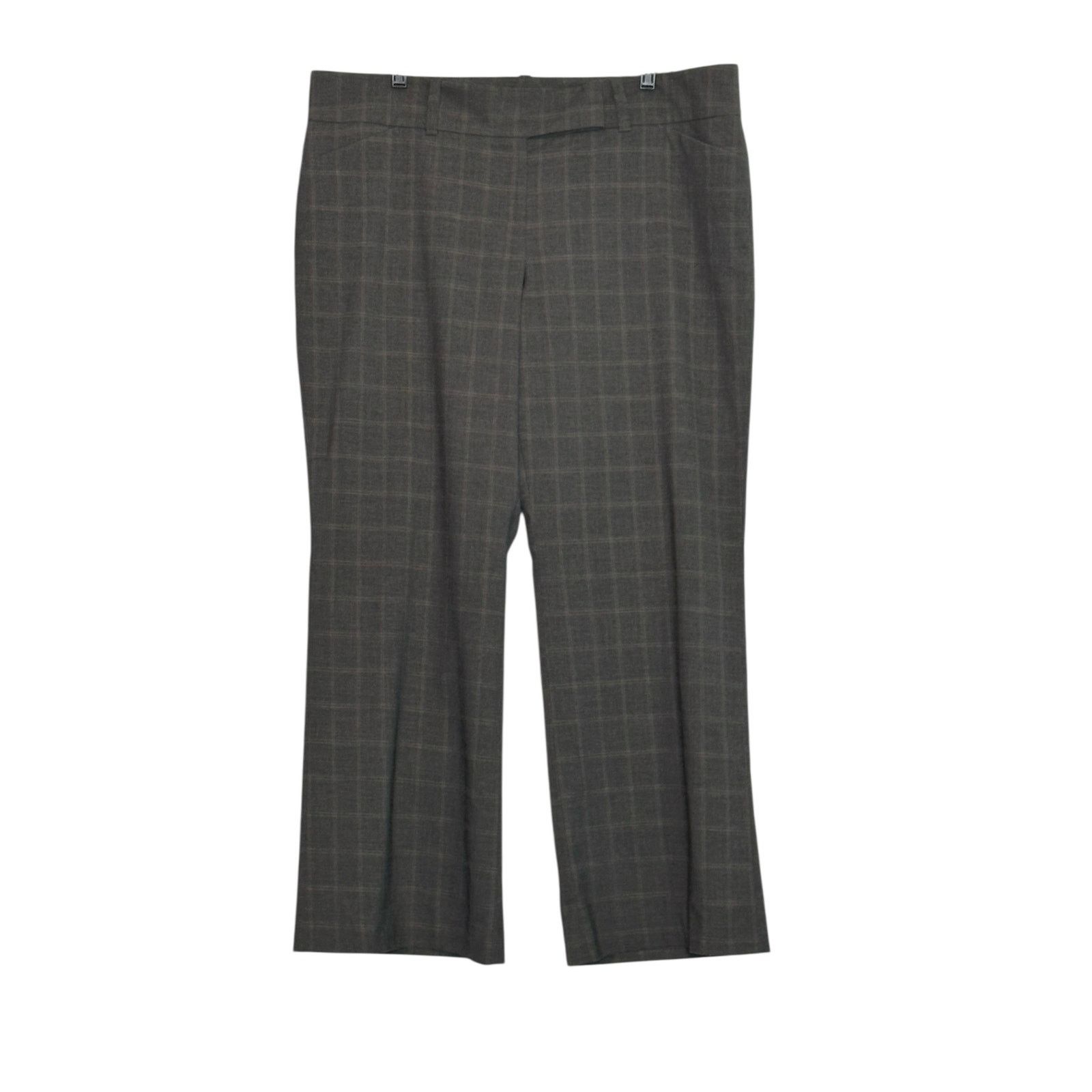 Ann Taylor Ann Taylor gray plaid wide legs career pants size 18 Size 40" / US 18 - 6 Thumbnail