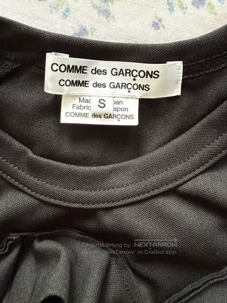 Comme des Garcons Comme Des Garcons Black 3D Flower Long Sleeve T-shirt, Siz Size S / US 4 / IT 40 - 4 Thumbnail