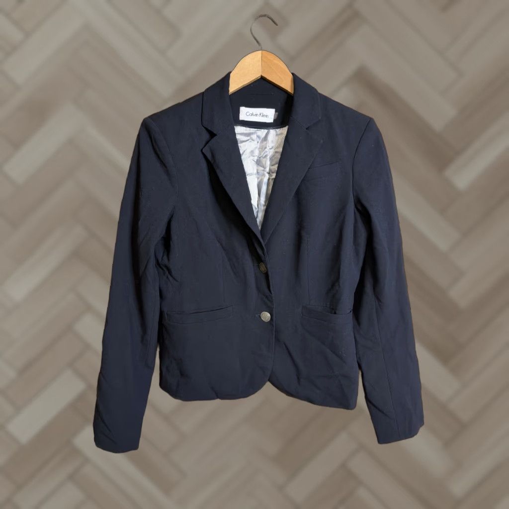 Calvin Klein Calvin Klein Black Womens Blazer Business Career Size 4 Blazer Jessica? Size S / US 4 / IT 40 - 1 Thumbnail