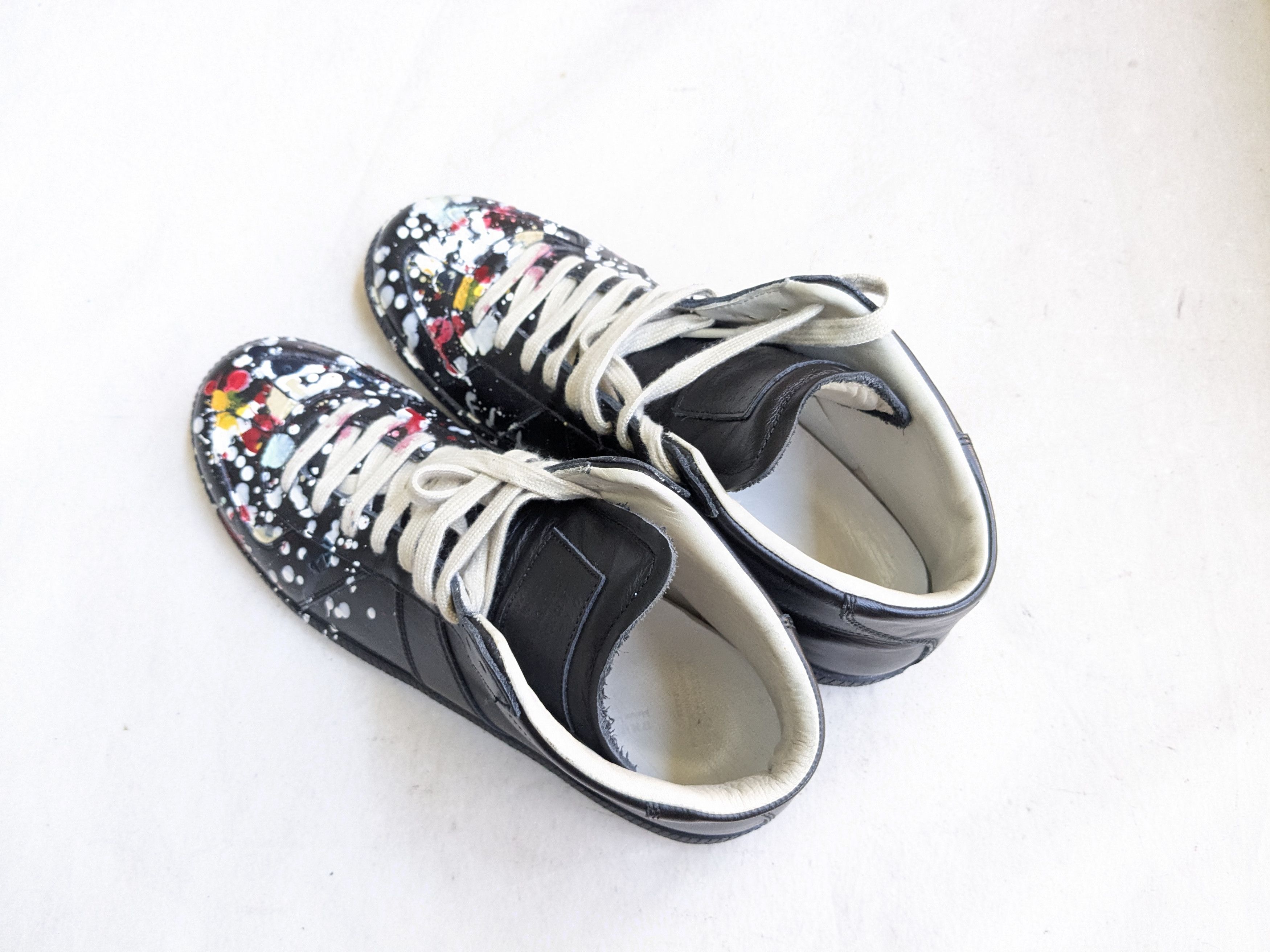 Maison Margiela Maison Margiela GAT Replica Black Paint Splatter 8 41 Size US 8 / EU 41 - 11 Thumbnail