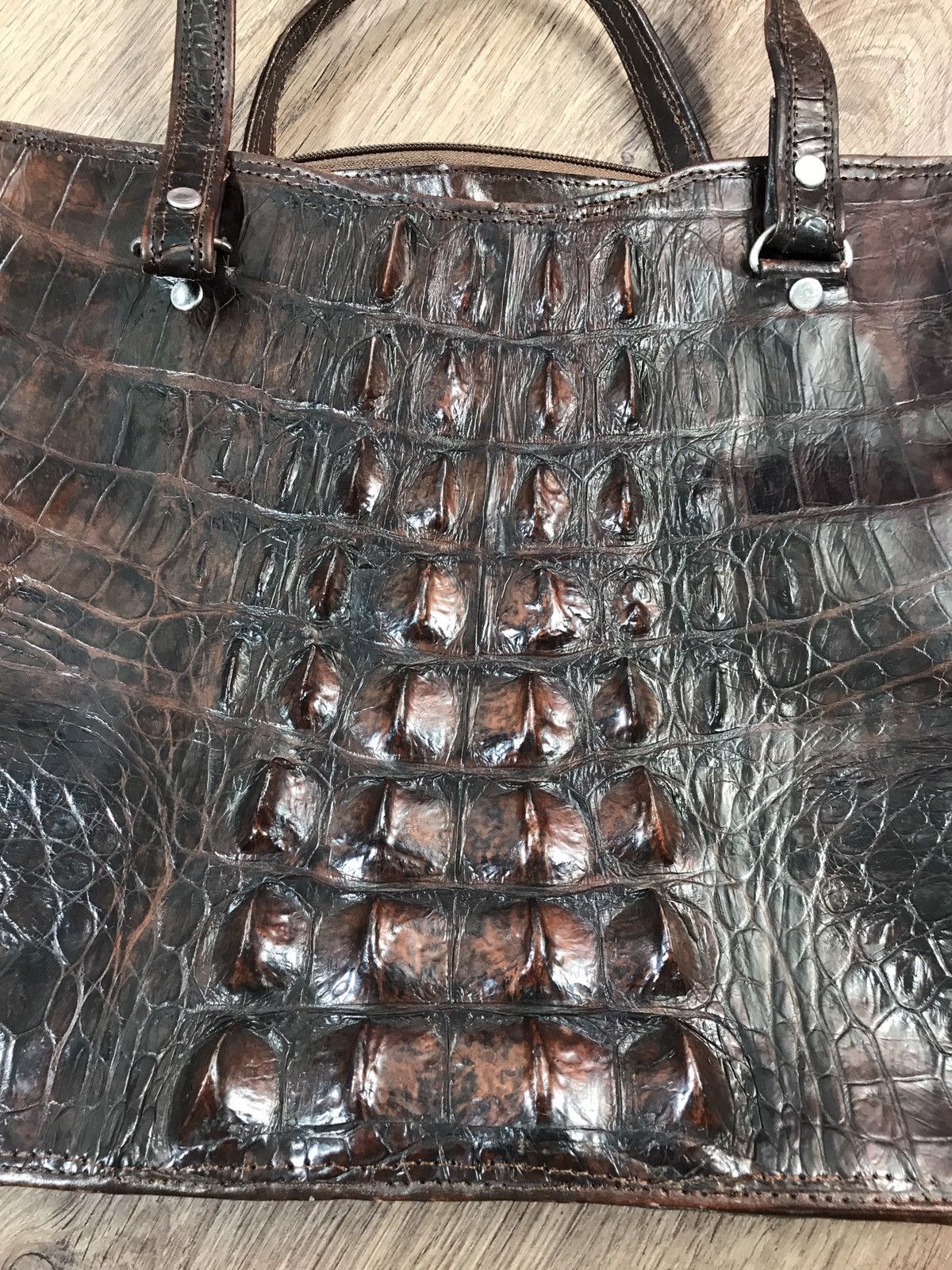 Leather × Vintage Vintage Crocodile Leather Bag Size ONE SIZE - 8 Thumbnail