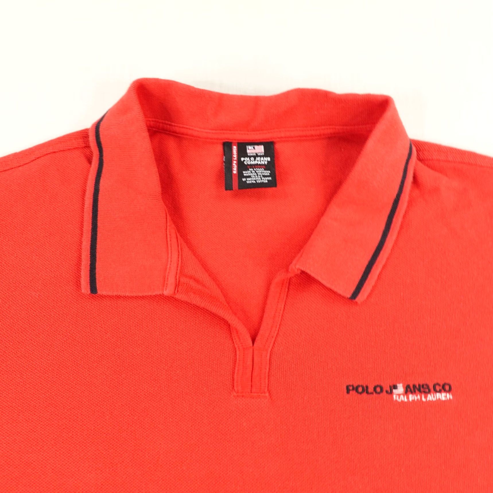 Ralph Lauren VINTAGE Ralph Lauren Polo Shirt Mens XL Red Polo Jeans Short Sleeve Collared Knit Cotton Logo USA 90s Golf Tennis Size US XL / EU 56 / 4 - 2 Thumbnail