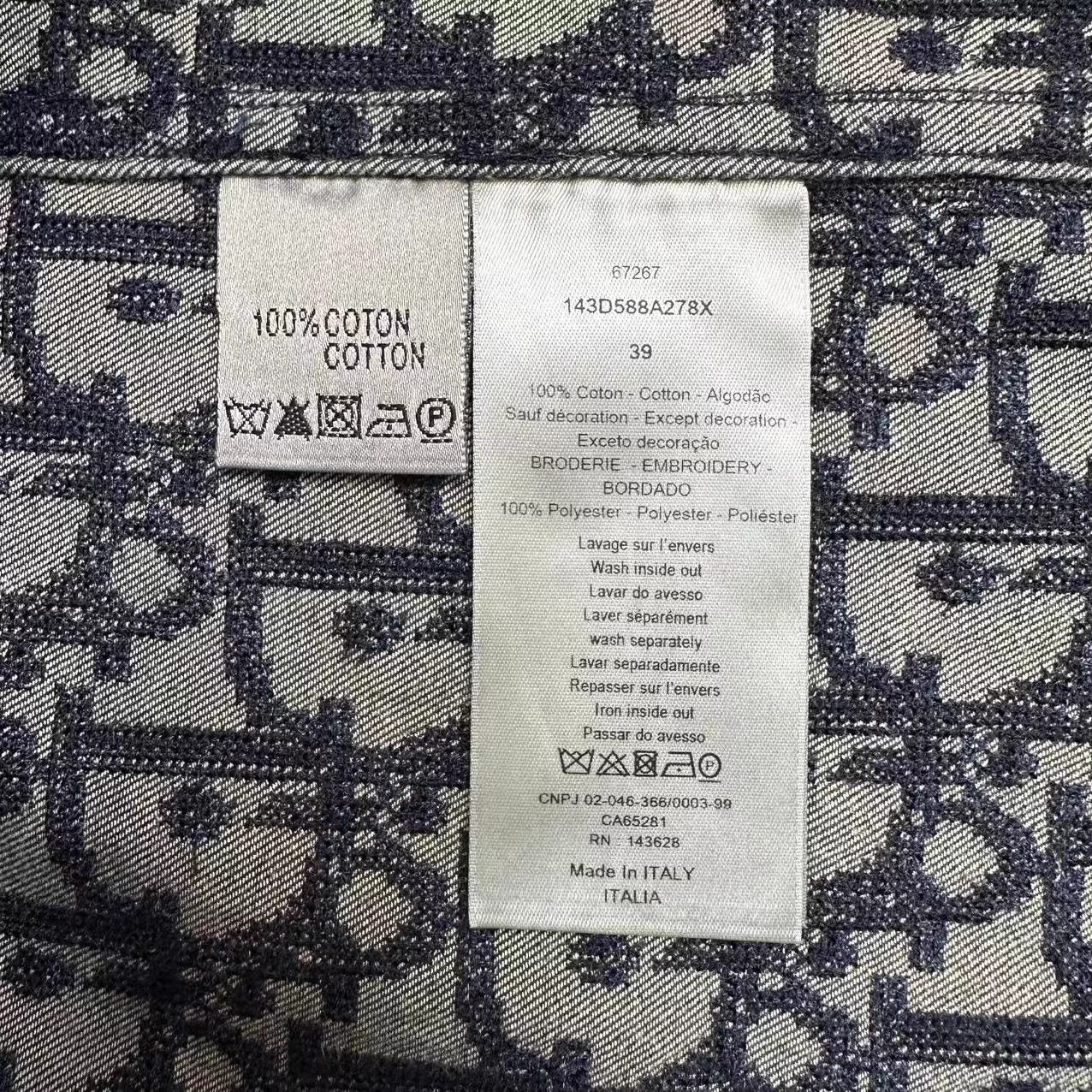 Dior DIOR Oblique AOP Denim SS Shirt 39 EU New Size US XXS / EU 40 - 4 Thumbnail