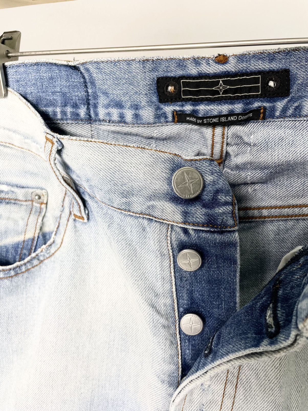 Stone Island Stone Island Denim Vintage Distressed Faded Blue Jeans Pants Size US 34 / EU 50 - 15 Thumbnail