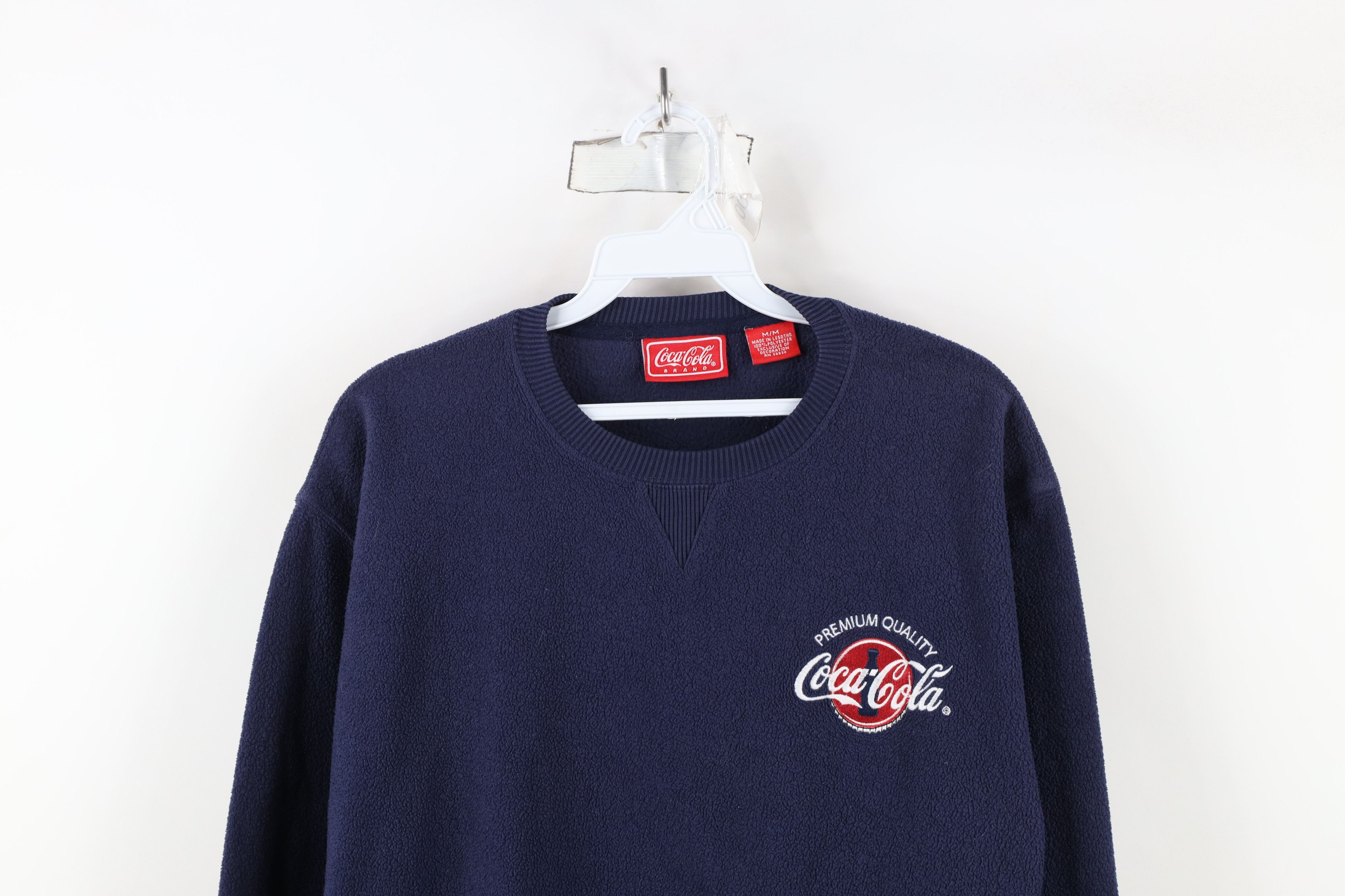 Coca Cola × Vintage Vintage 90s Coca Cola Spell Out Reverse Fleece Sweatshirt Size M / US 6-8 / IT 42-44 - 2 Thumbnail