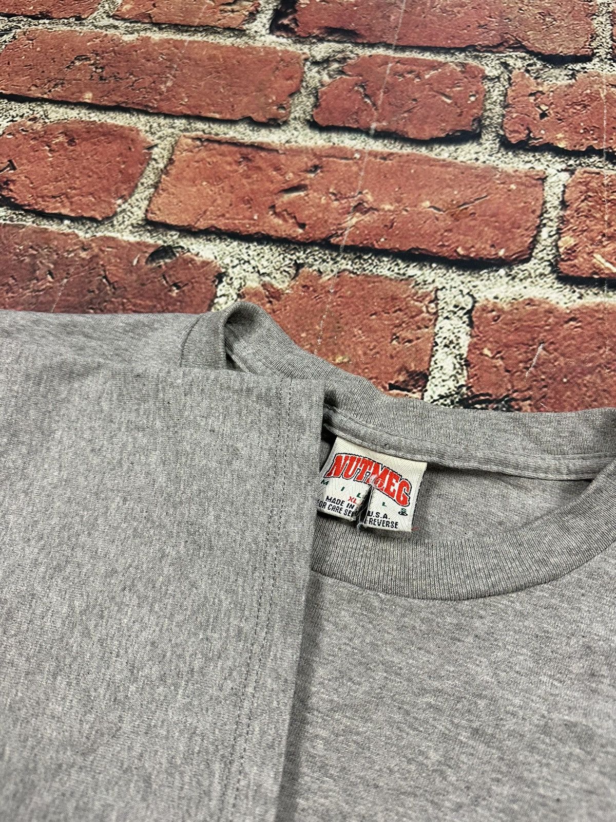 Nutmeg Vintage Blank Gray T Shirt Plain 90s Tee Nutmeg USA Size US XL / EU 56 / 4 - 6 Thumbnail