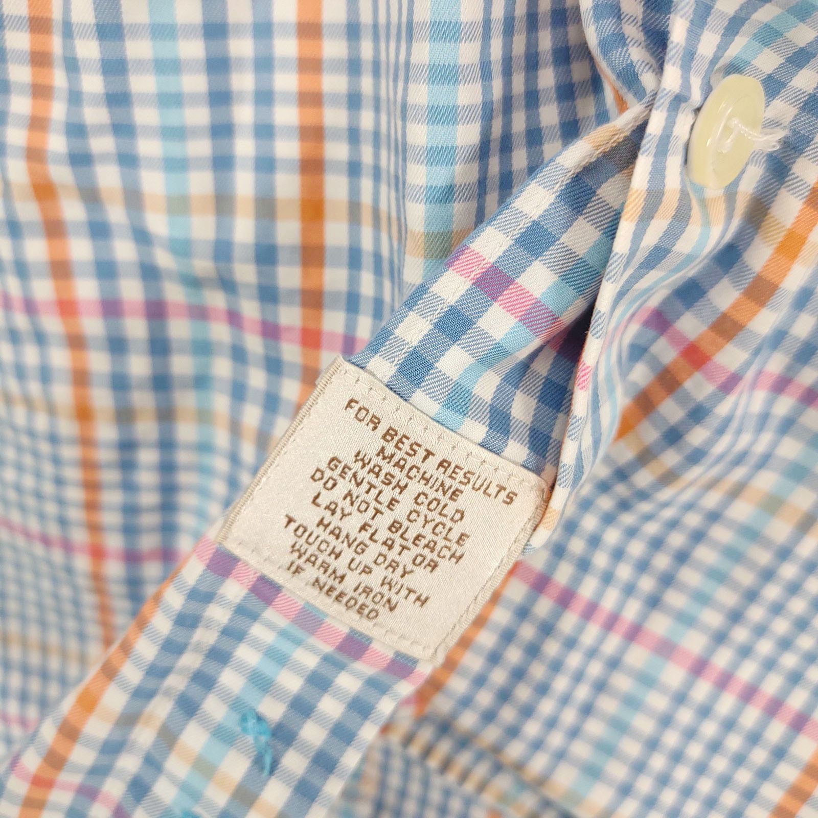 Peter Millar Peter Millar Blue Plaid Check Long Sleeve Button Down Shirt Size US L / EU 52-54 / 3 - 6 Thumbnail