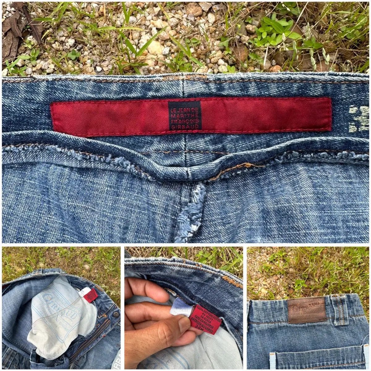 Marithe + Francois Girbaud MARITHE FRANCOIS GIRBAUD SHUTTLE TAPE BONDAGE DENIM PANTS Size US 33 - 17 Thumbnail