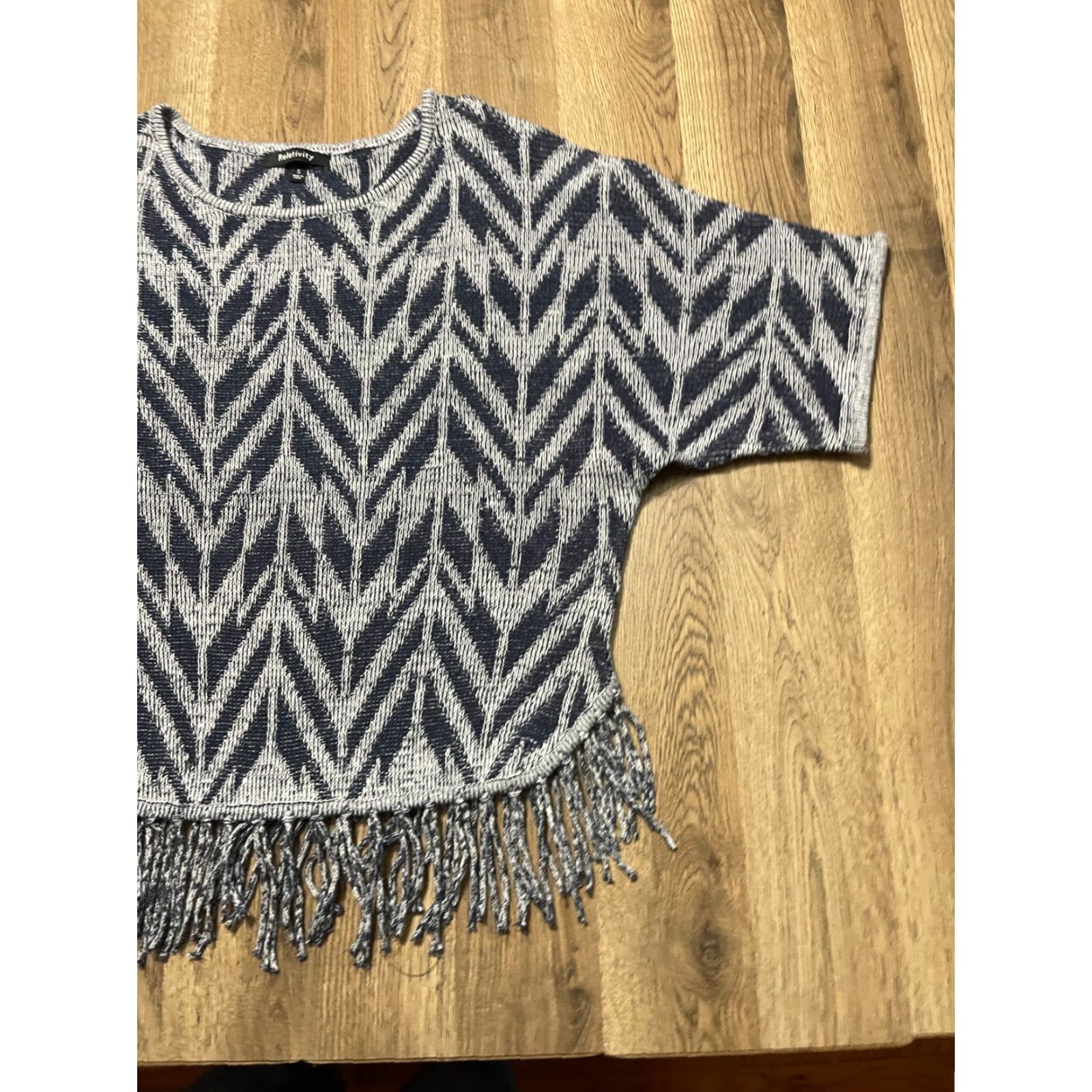 Vintage Relativity Shirt Womens Size Small Blue White Short Sleeve Tassel Shirt Size S / US 4 / IT 40 - 4 Thumbnail