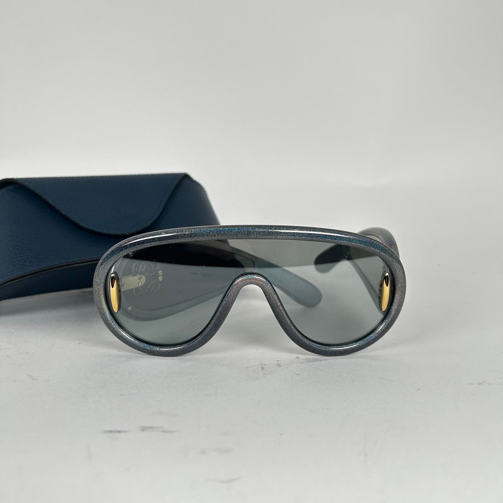 Loewe Loewe Wave Anagram Mask Dark Glitter Sunglasses Size ONE SIZE - 6 Thumbnail