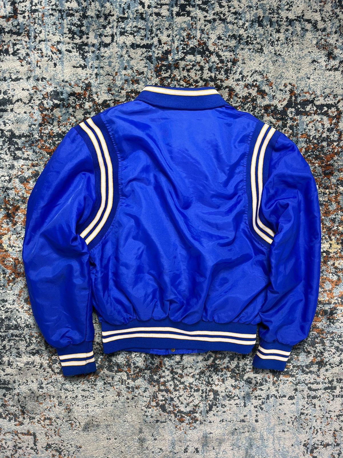 Vintage Vintage 70s Varsity Jacket teddy hedi slimane style boxy fit Size US L / EU 52-54 / 3 - 2 Thumbnail