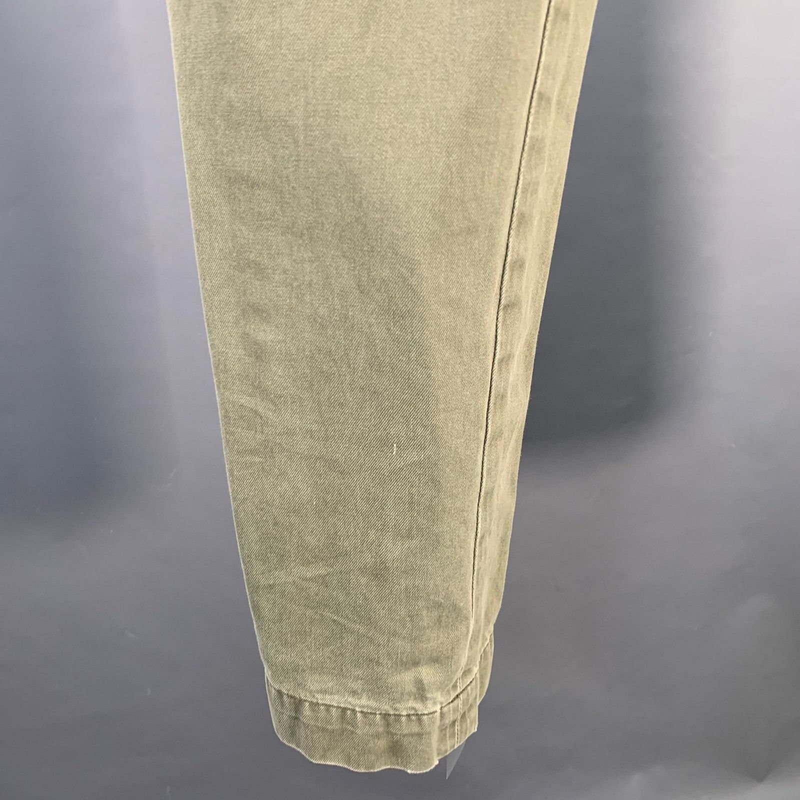 Ralph Lauren RRL by RALPH LAUREN Olive Cotton Straight Casual Pants Size US 31 - 4 Thumbnail