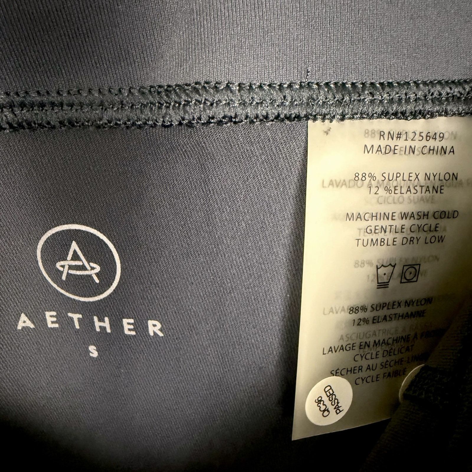 Aether Superior Leggings Graphite Gray Blue Womens Small, Women's (Size 27) — image 5 of 6