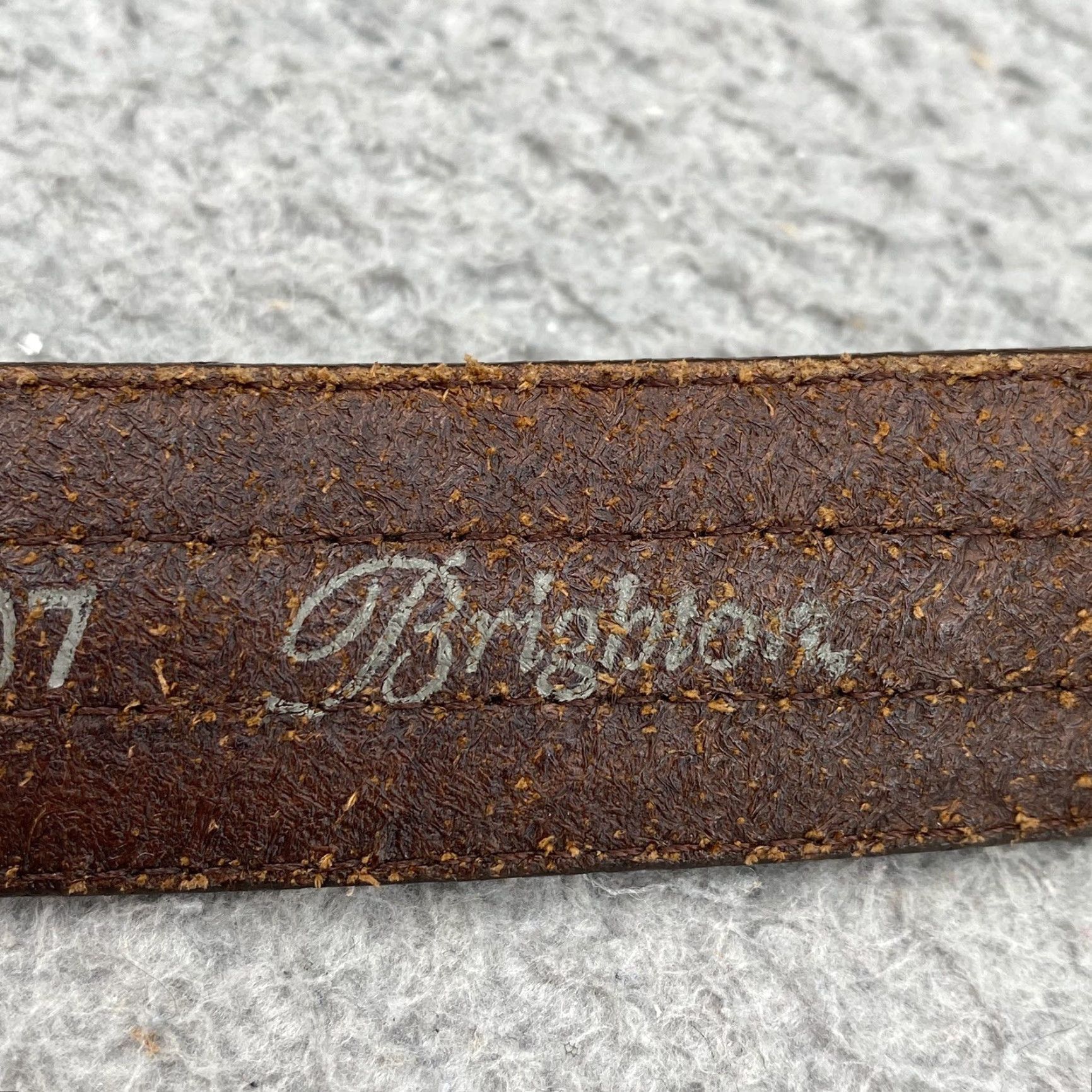 Brighton Brighton Leather Camden Canvas Belt Men Brown Size 42 Knit Brass Buckle Corpcore Belt Size ONE SIZE - 6 Thumbnail