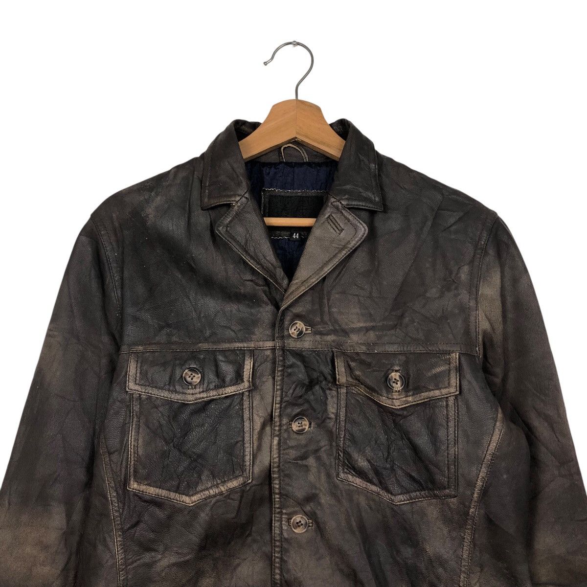 Japanese Brand 📌Vintage Biker Leather Jacket Button Custom Culture Size US M / EU 48-50 / 2 - 4 Thumbnail