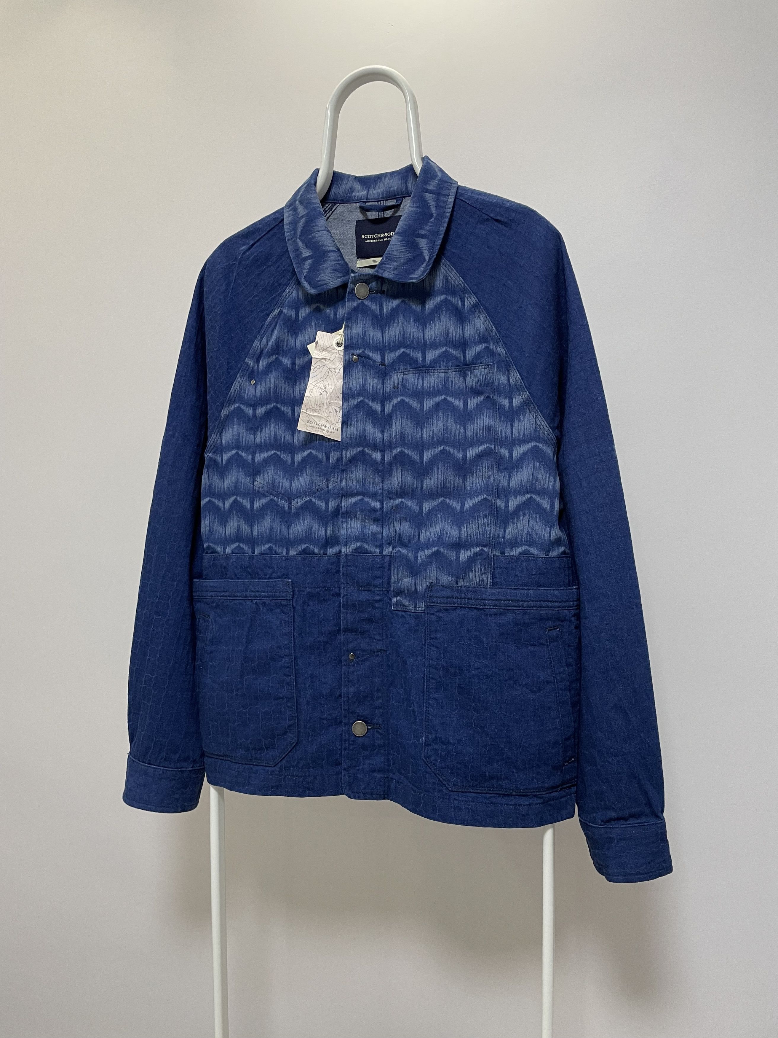 Scotch & Soda SCOTCH & SODA Ams Radio Blauw Denim Jacket Mr. Blue Printed Size US L / EU 52-54 / 3 - 6 Thumbnail