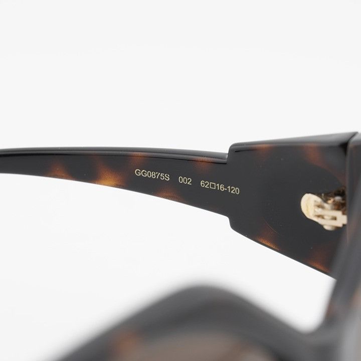 Gucci Gucci GG0875S 002 Sunglasses Havana Square Frame Size ONE SIZE - 8 Thumbnail