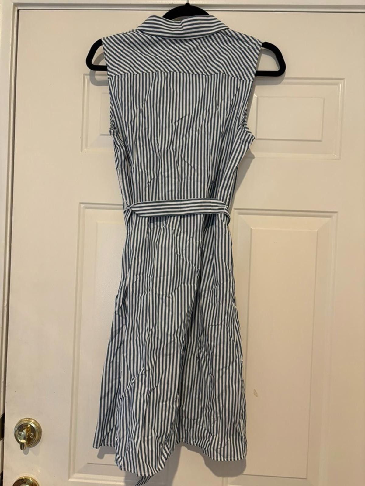 Tommy Hilfiger Womens sz 6 blue/white striped Tommy Hilfiger dress #622 Size M / US 6-8 / IT 42-44 - 2 Thumbnail