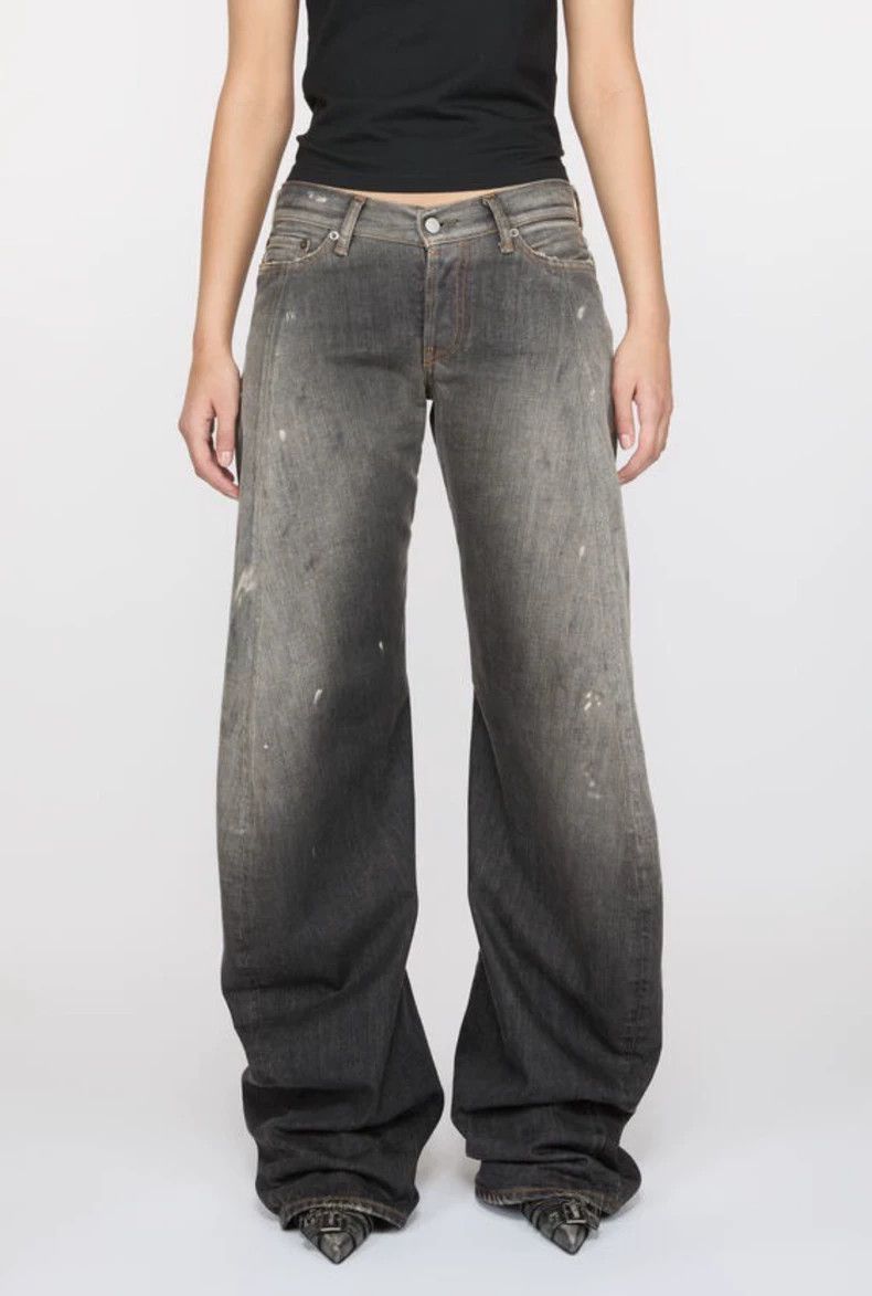 Acne Studios acne studios Black grey machete splash-ink jeans 2502-Nexta Size US 28 / EU 44 - 1 Thumbnail
