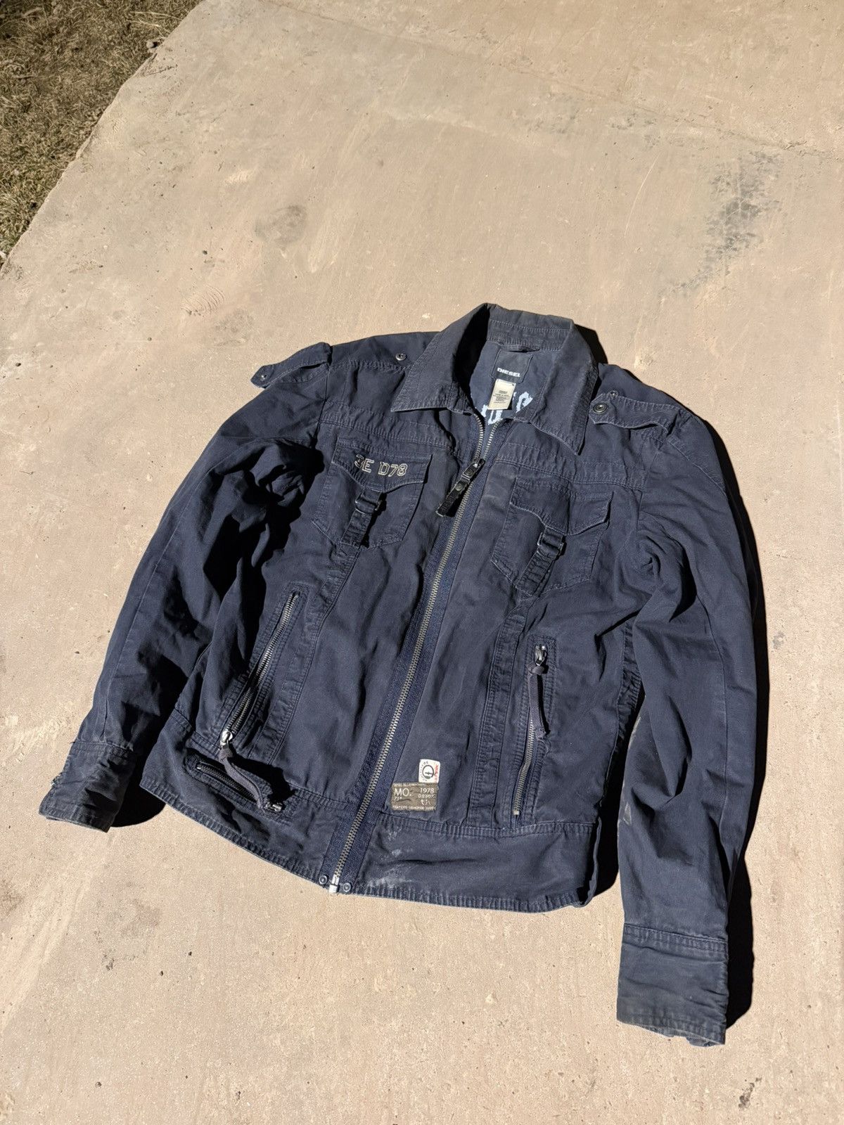 Diesel Diesel Military Utility Jacket Navy Y2K Archive Multi Pocket Size US XL / EU 56 / 4 - 2 Thumbnail