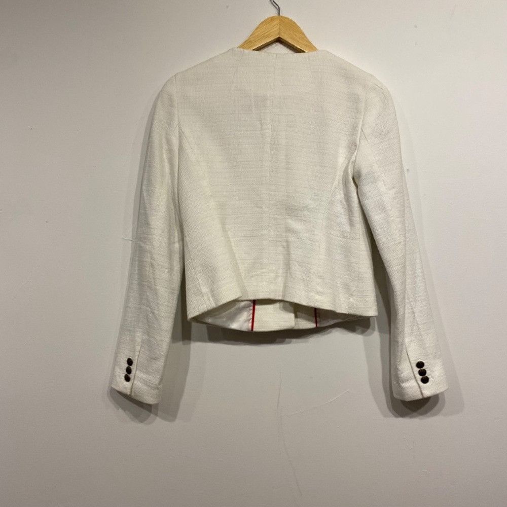 Banana Republic Banana Republic Woven Cotton White Lady Jacket Size XS / US 0-2 / IT 36-38 - 6 Thumbnail
