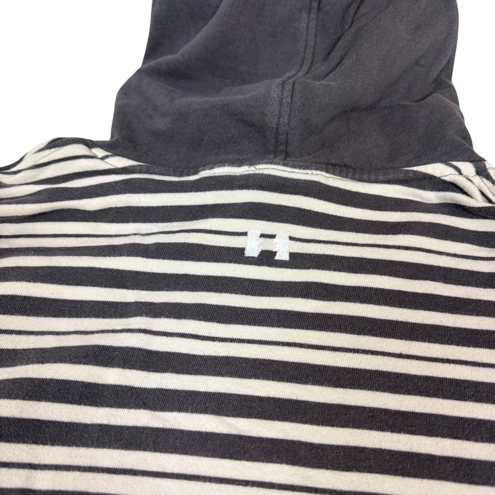 The Hundreds Vintage The Hundreds Mens Gray White Cotton Striped Hoodie M Size US M / EU 48-50 / 2 - 2 Thumbnail