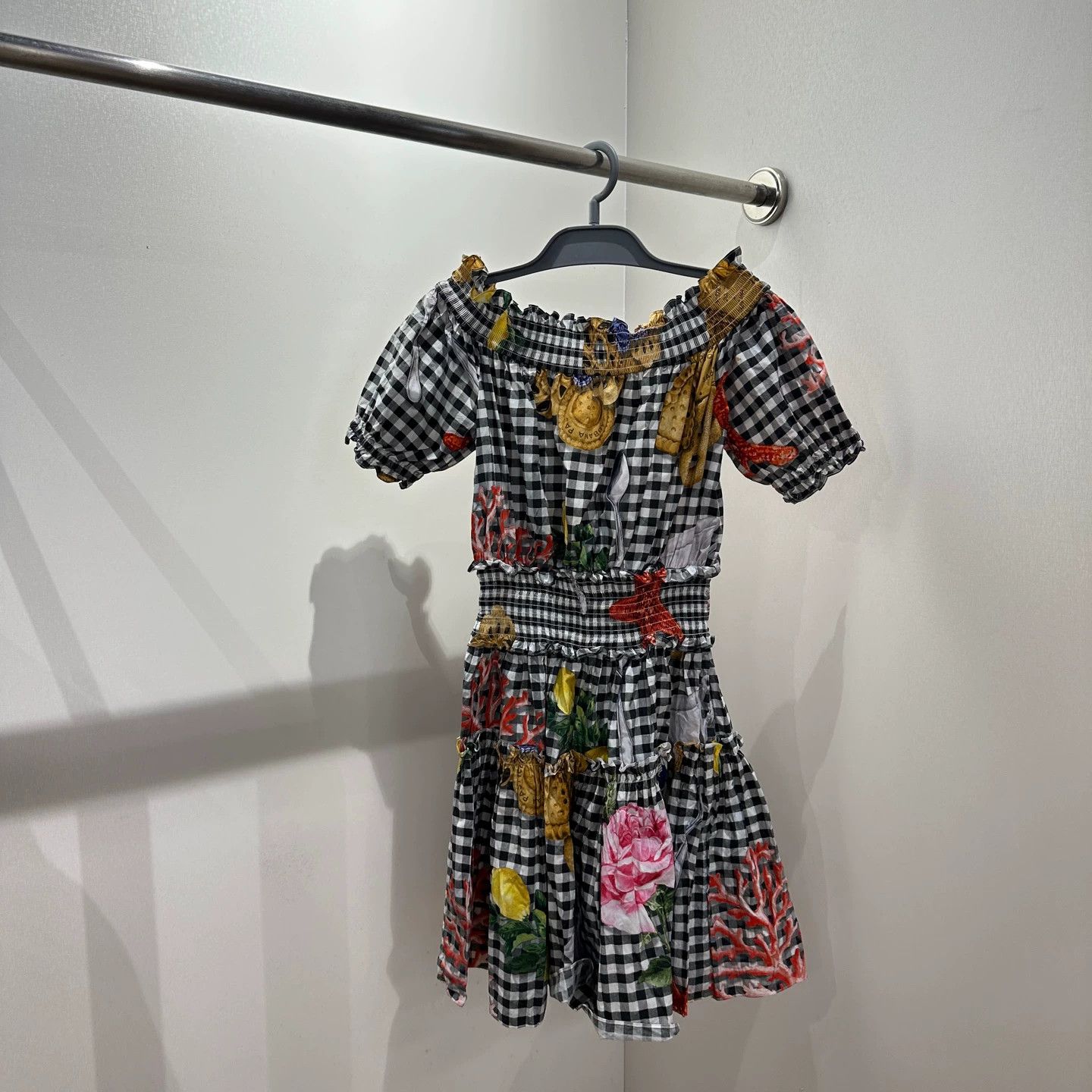 Dolce & Gabbana Dolce Gabbana Plaid Poker one-shoulder dress 38 women's Size XS / US 0-2 / IT 36-38 - 2 Thumbnail