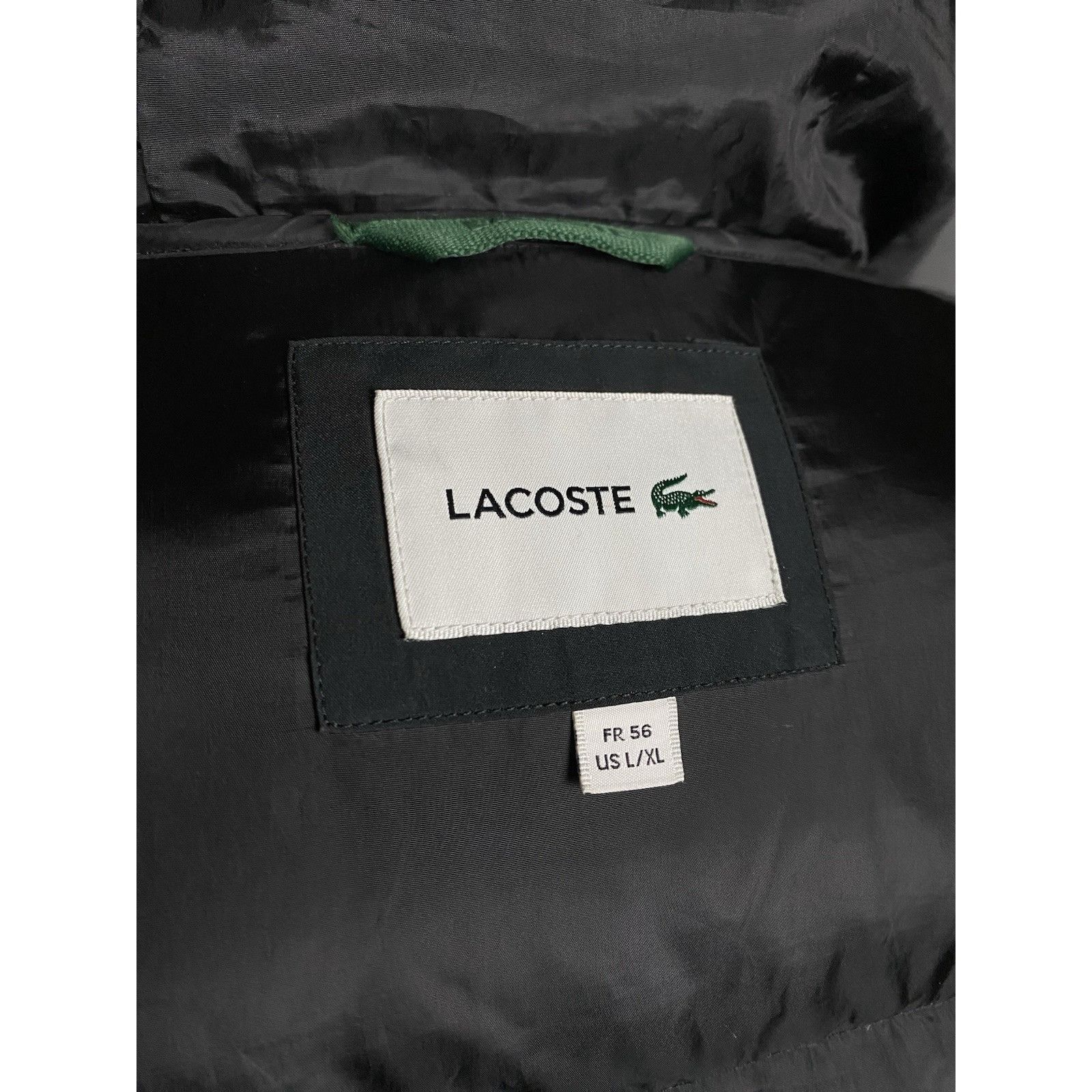 Lacoste Lacoste Big Logo Men's Black Down Insulated Puffer Jacket Si Size US XL / EU 56 / 4 - 15 Thumbnail