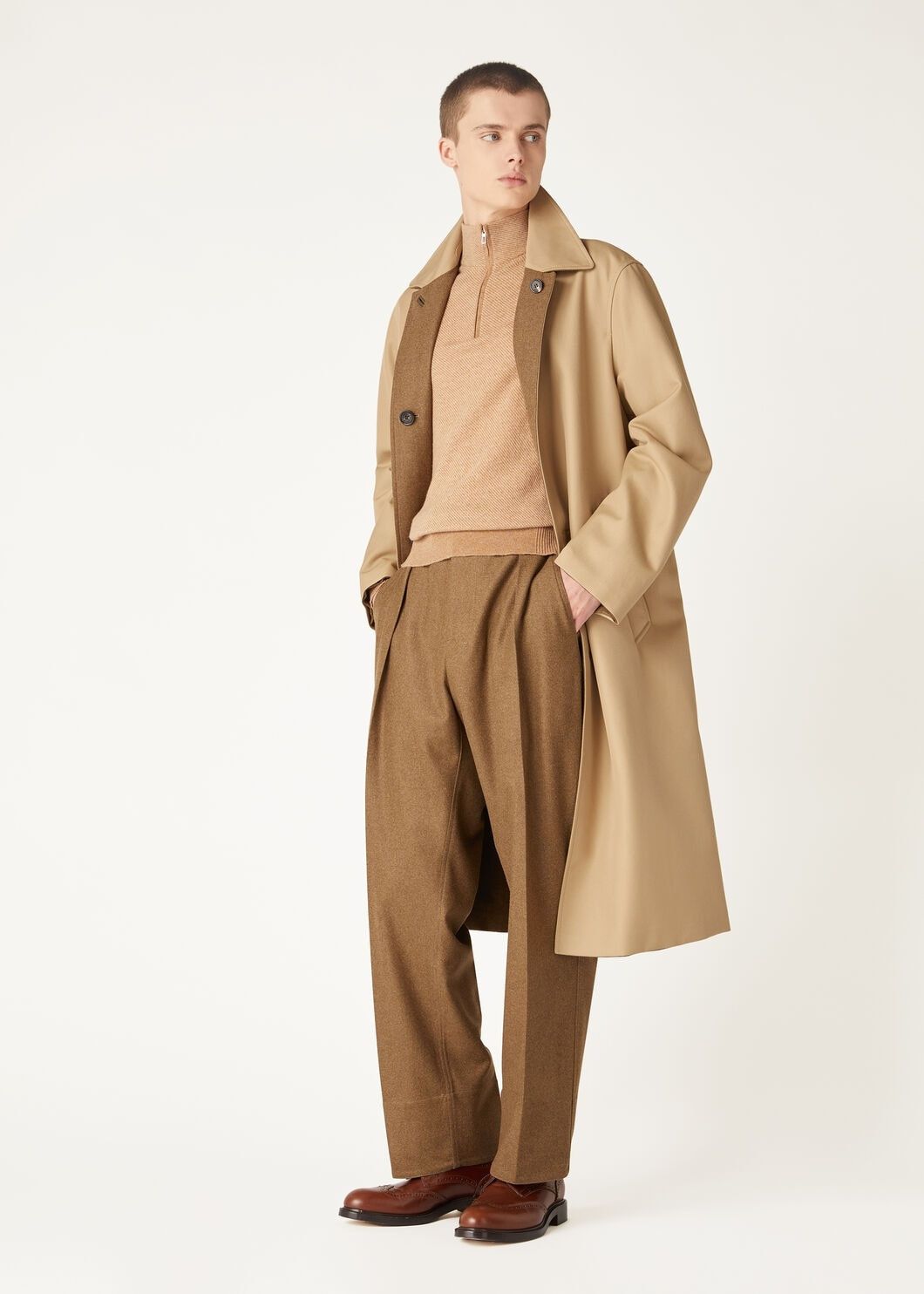 Loro Piana o1w1db10725 FAG4525 Roadster Mezzocollo Sweater in Brown Size US XL / EU 56 / 4 - 2 Thumbnail