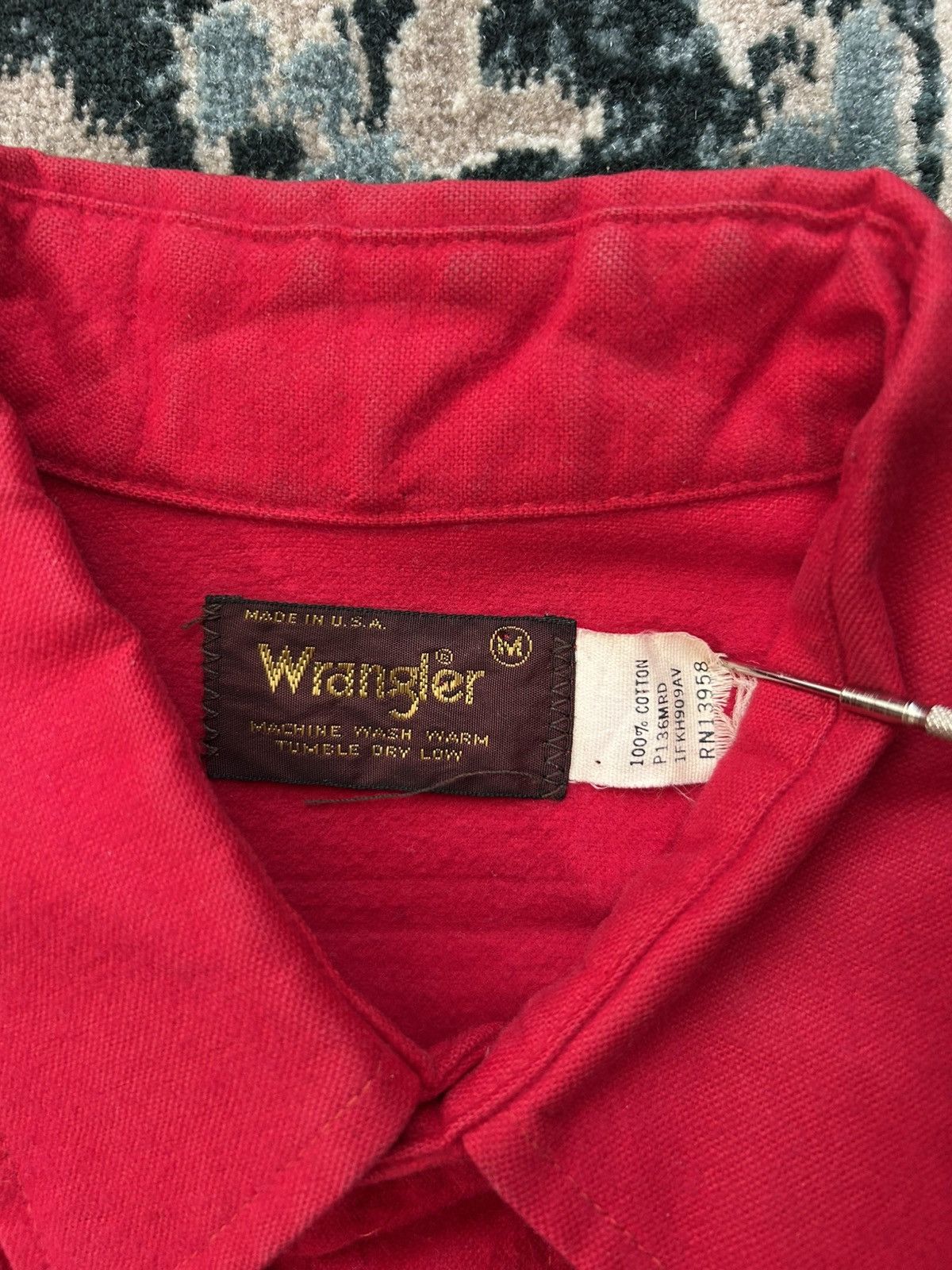 Wrangler Wrangler Red Western Snap Shirt USA Made 70s–80s M Rare Size US M / EU 48-50 / 2 - 4 Thumbnail